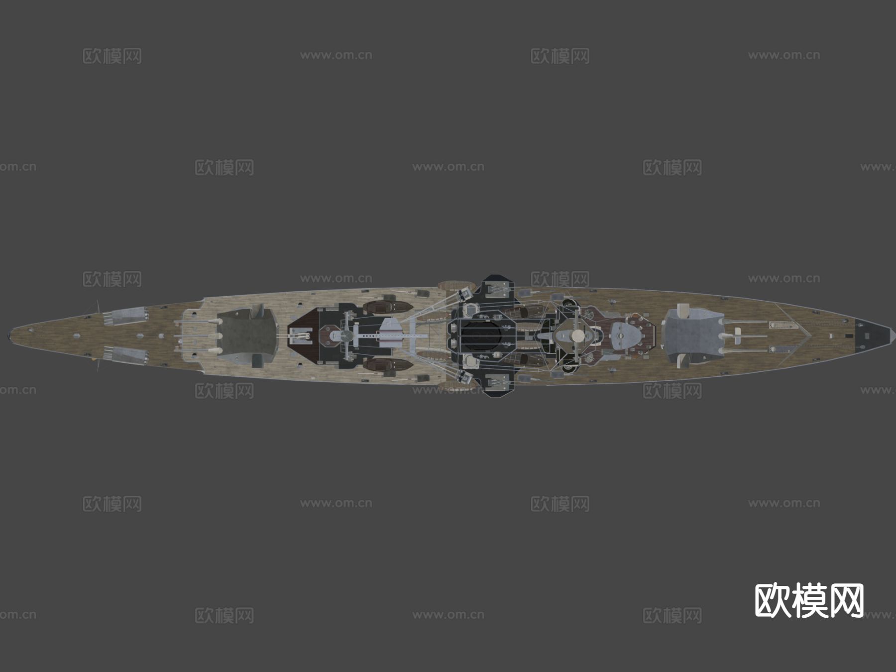 船巡逻舰su模型下载（渲染图4）