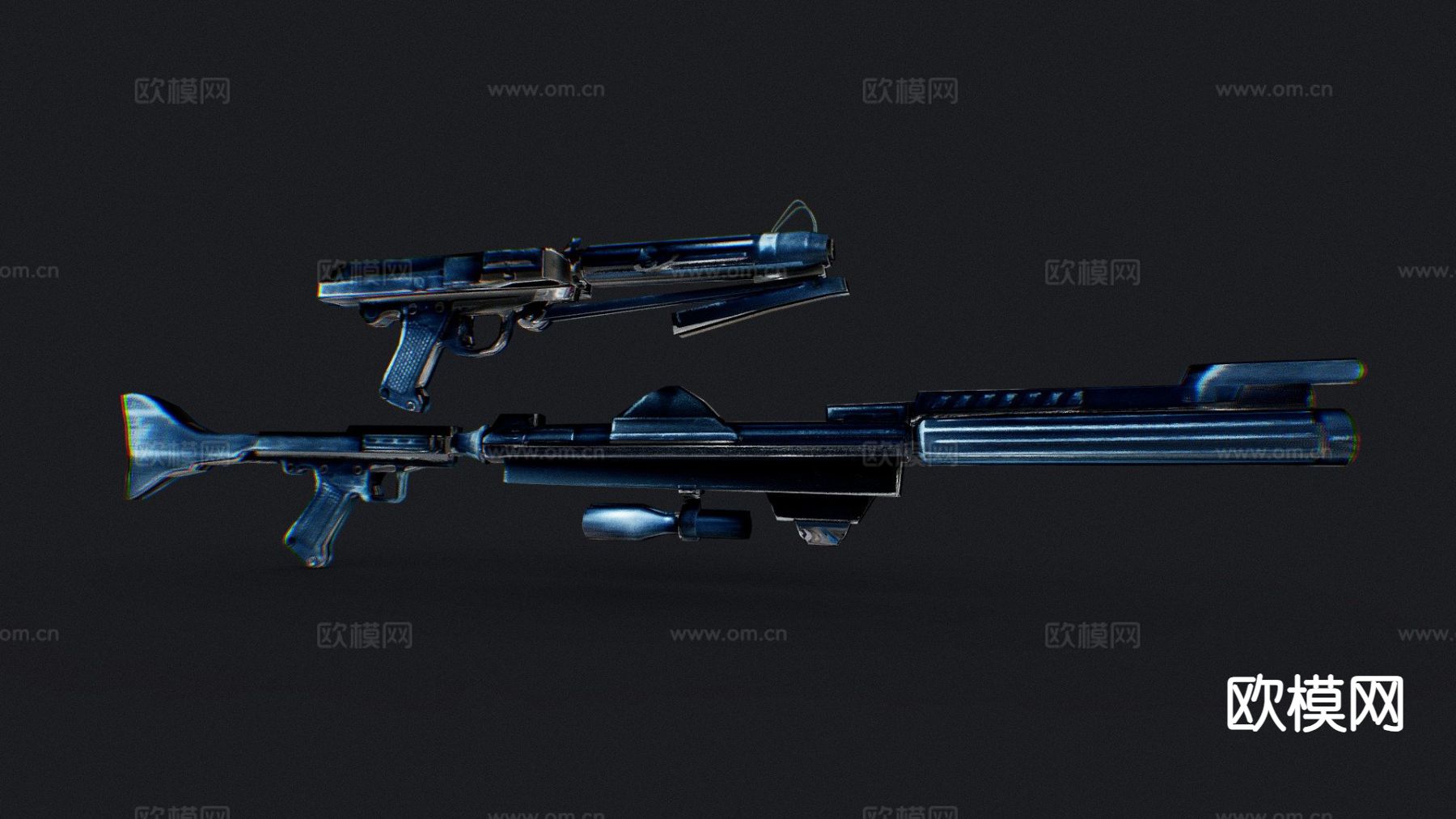 士兵枪 枪支 枪械su模型下载（渲染图2）