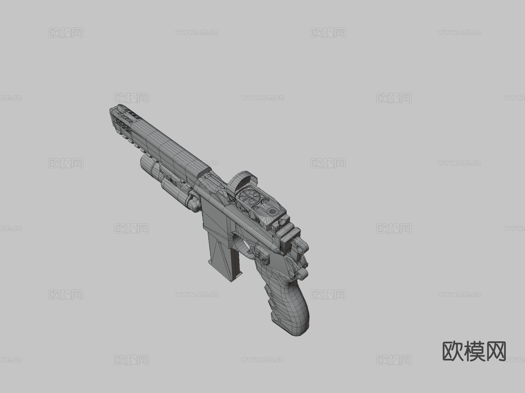 毛瑟沙地战术手枪su模型下载（渲染图1）