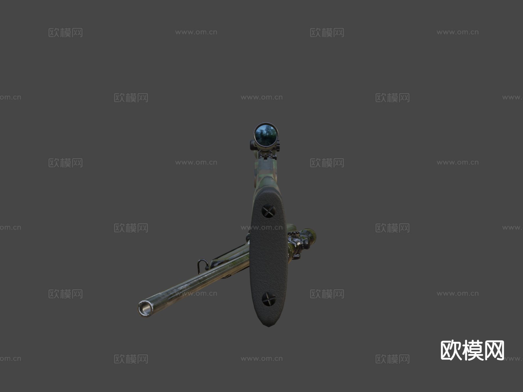 狙击步枪 枪支 枪械su模型下载（渲染图4）