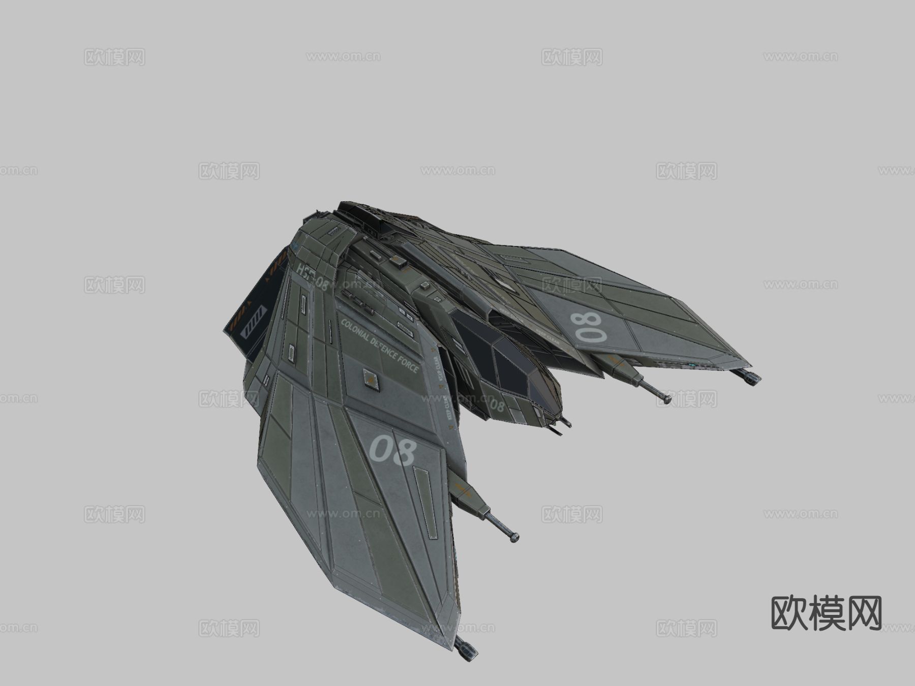 重型星际战斗机su模型下载（渲染图3）