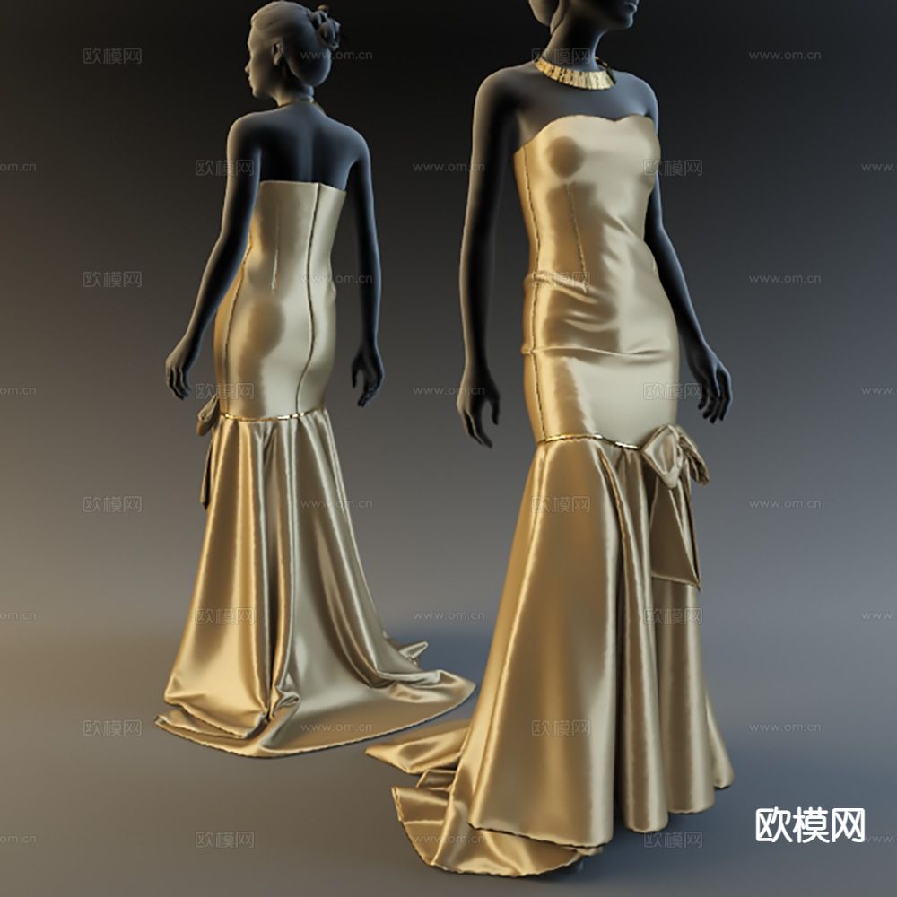 现代服装模特3d模型