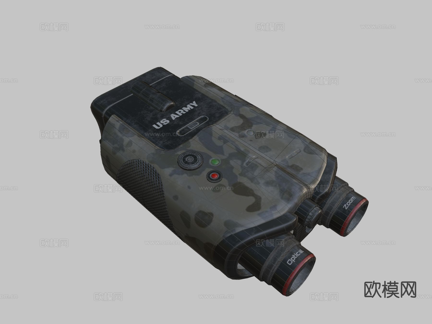 军用双筒望远镜su模型下载（渲染图1）