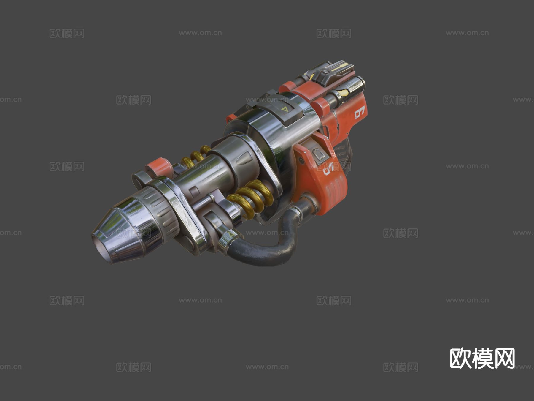 铆钉枪守望先锋su模型下载（渲染图2）