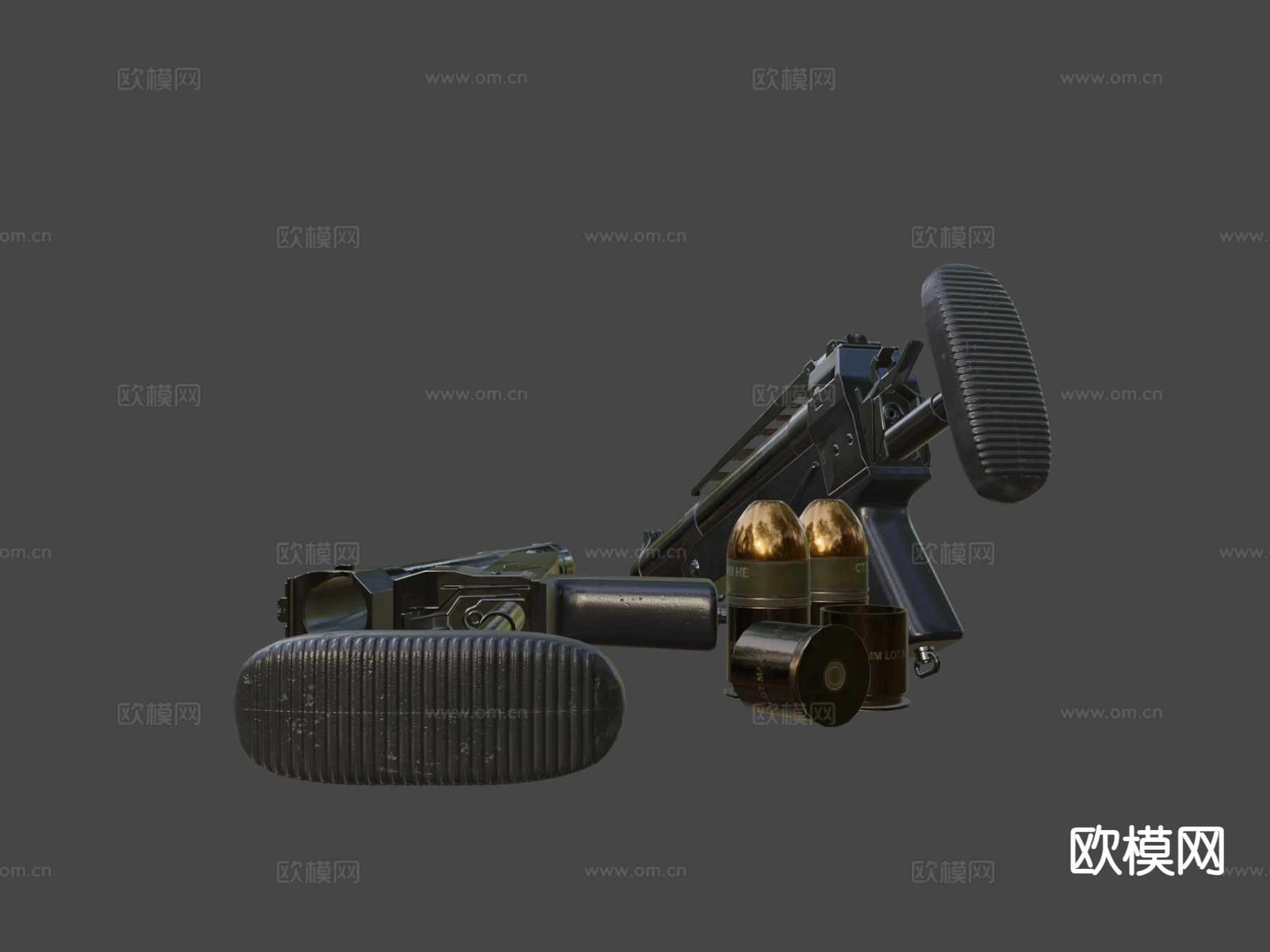 榴弹发射器 武器su模型下载（渲染图4）