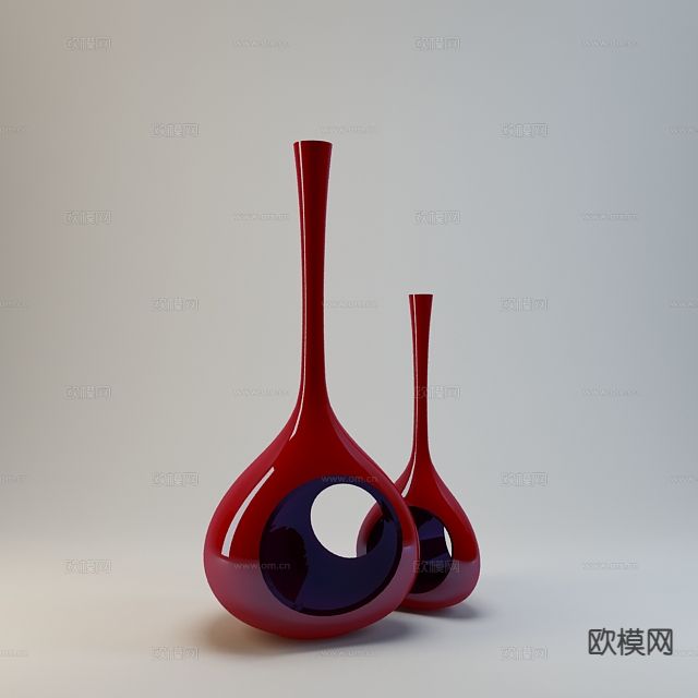 现代瓶罐 陶瓷 瓷器3d模型