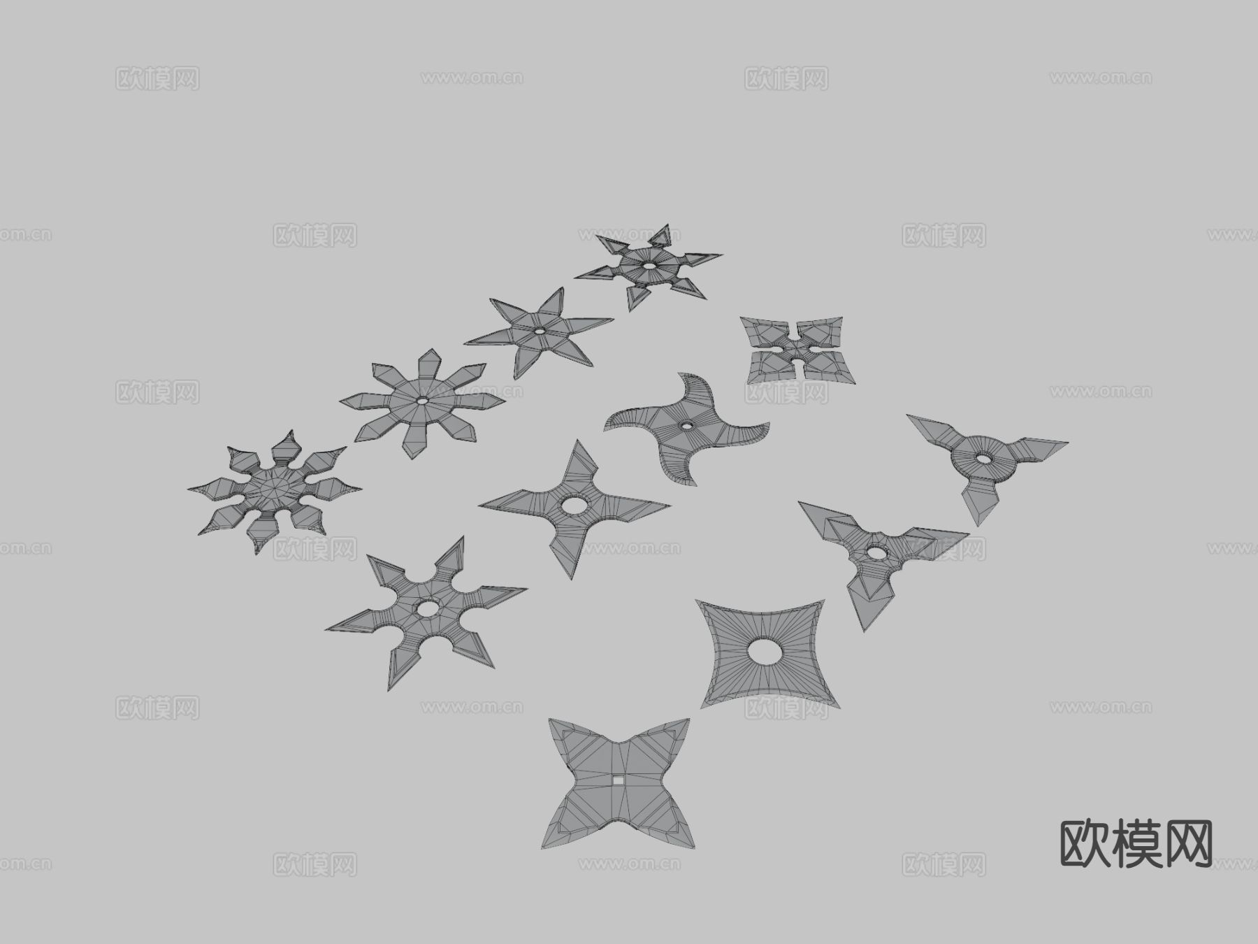 飞镖 武器su模型下载（渲染图3）