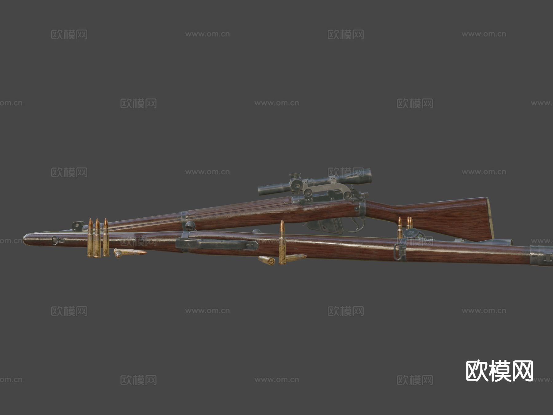 阻击步枪su模型下载（渲染图5）