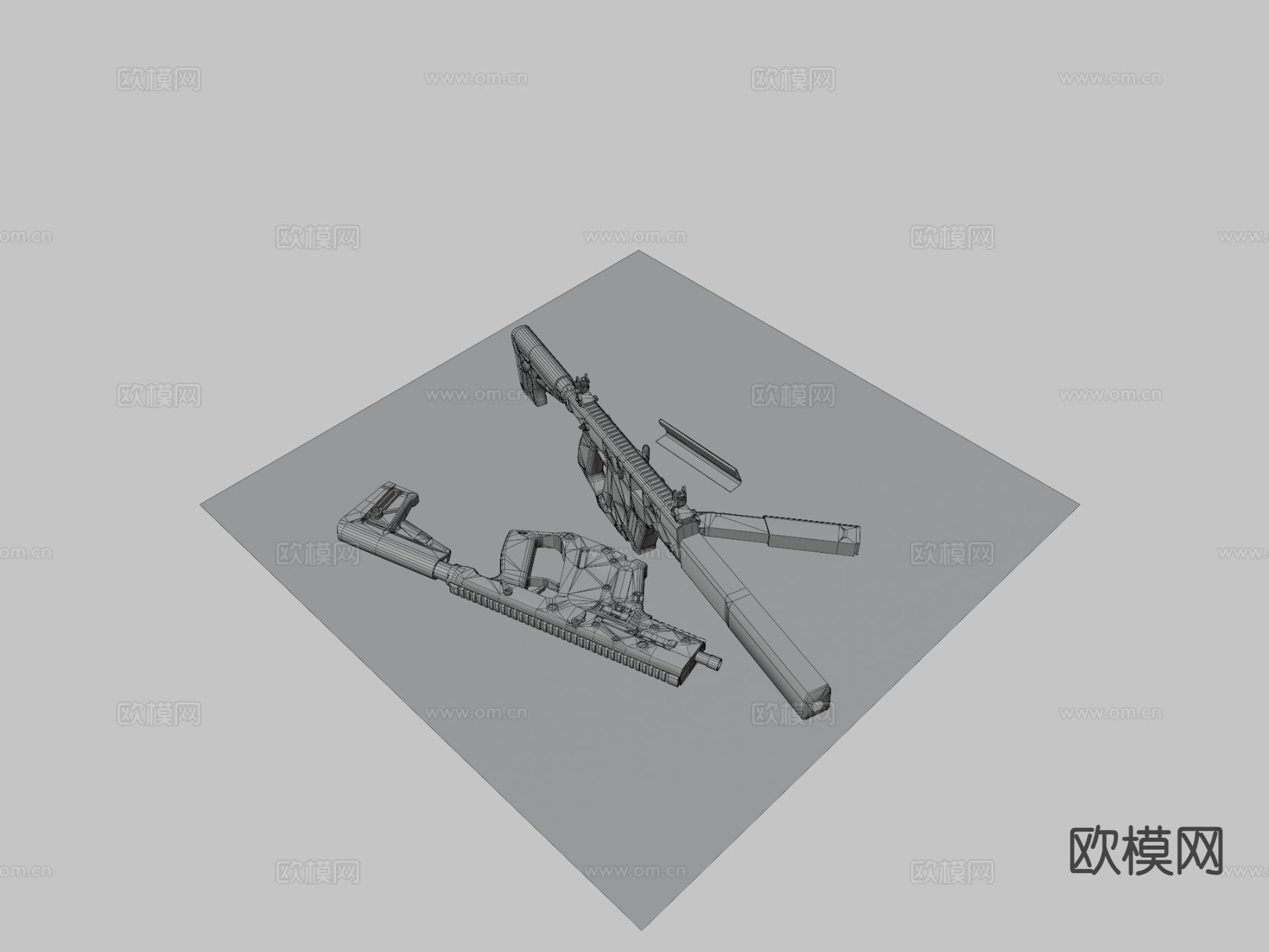 步枪 枪支 枪械su模型下载（渲染图3）