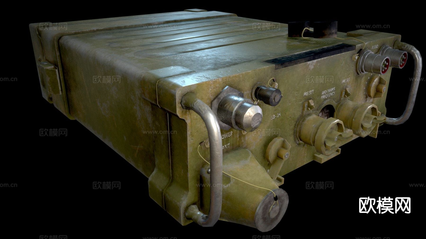 无线电 收发机 发报机su模型下载（渲染图2）