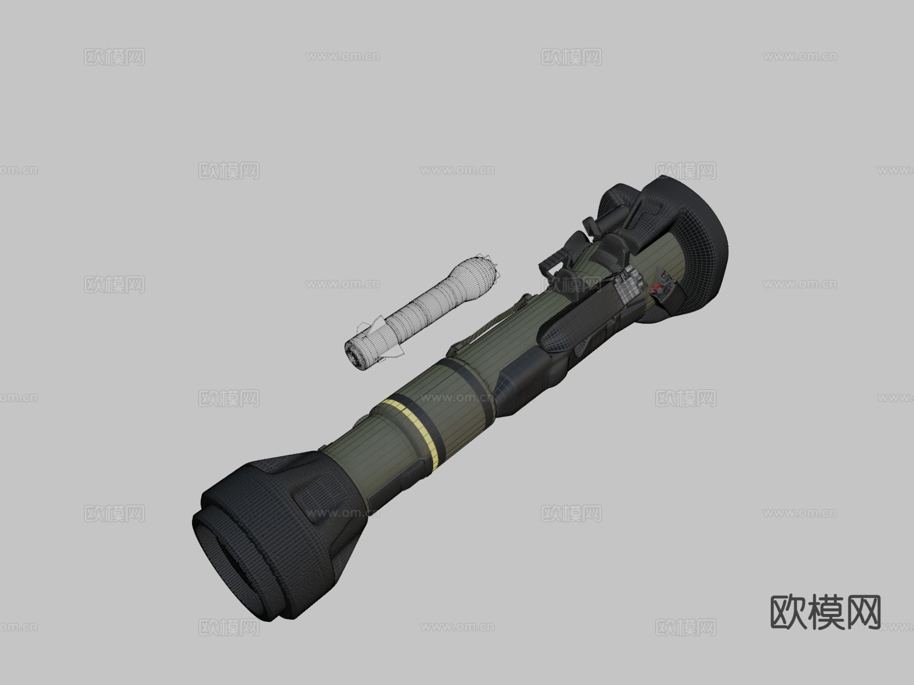 轻型反坦克武器su模型下载（渲染图1）