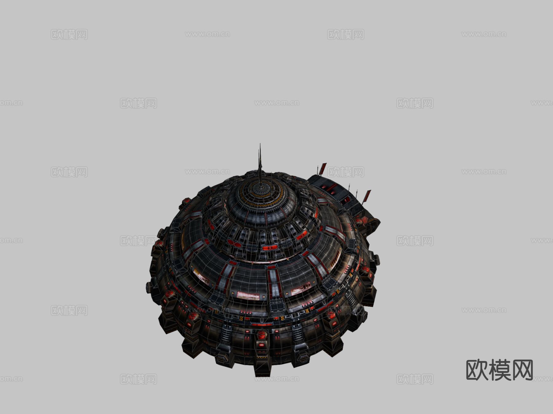 科幻建筑 军械库su模型下载（渲染图1）