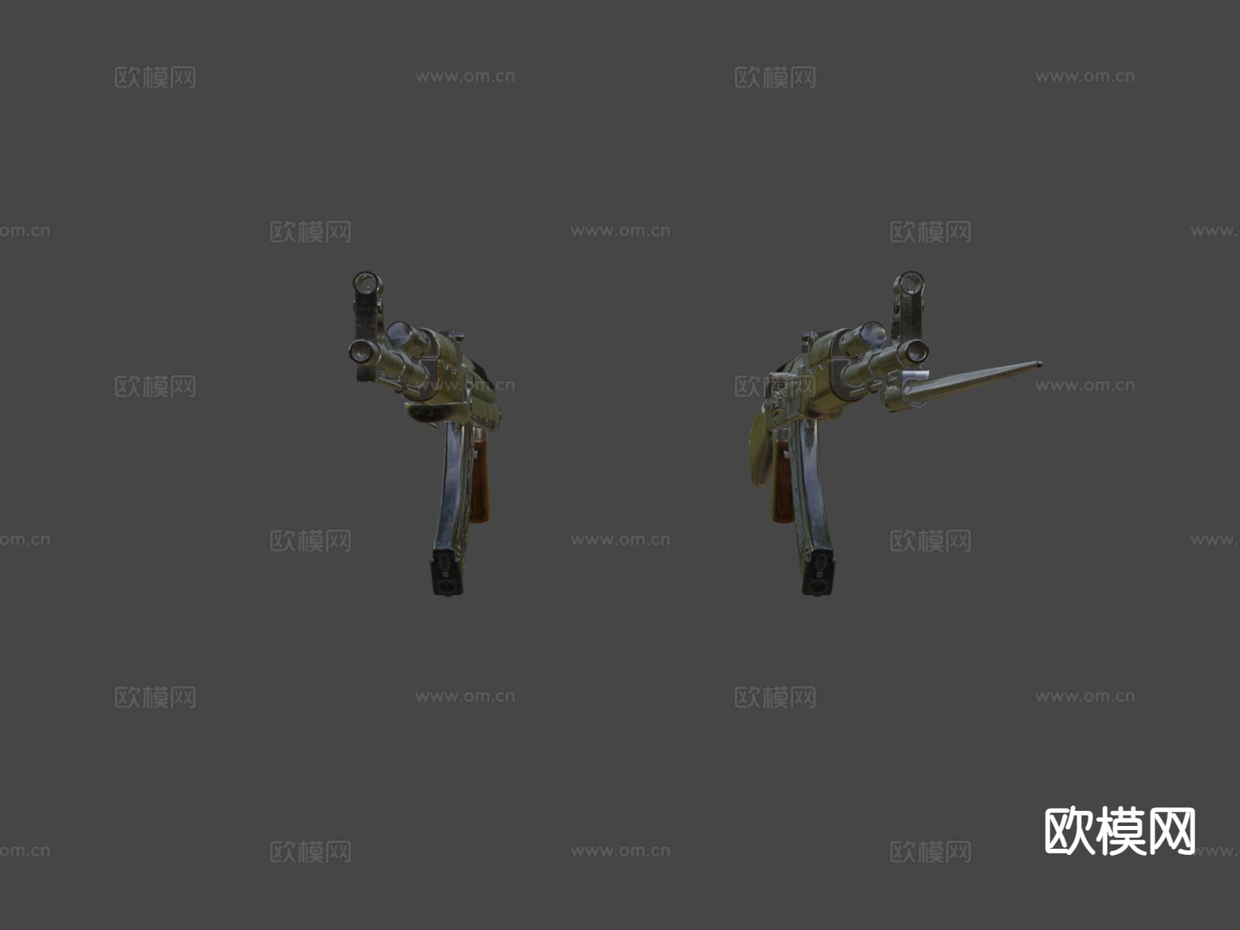 AK47 步枪 枪支 枪械su模型下载（渲染图5）