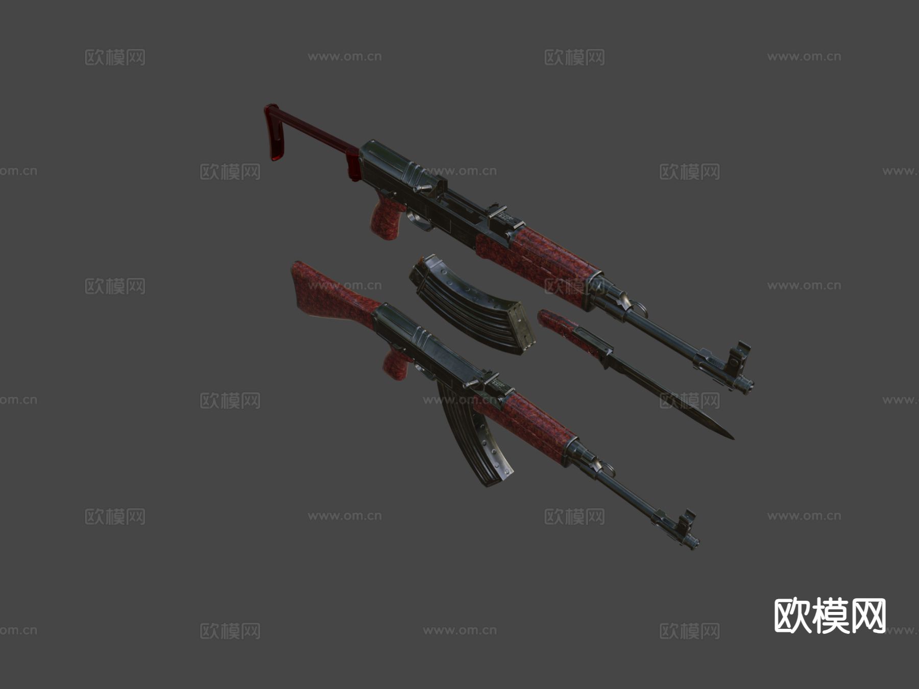 VZ.58P-VZ.58V 步枪 枪支 枪械su模型下载（渲染图4）