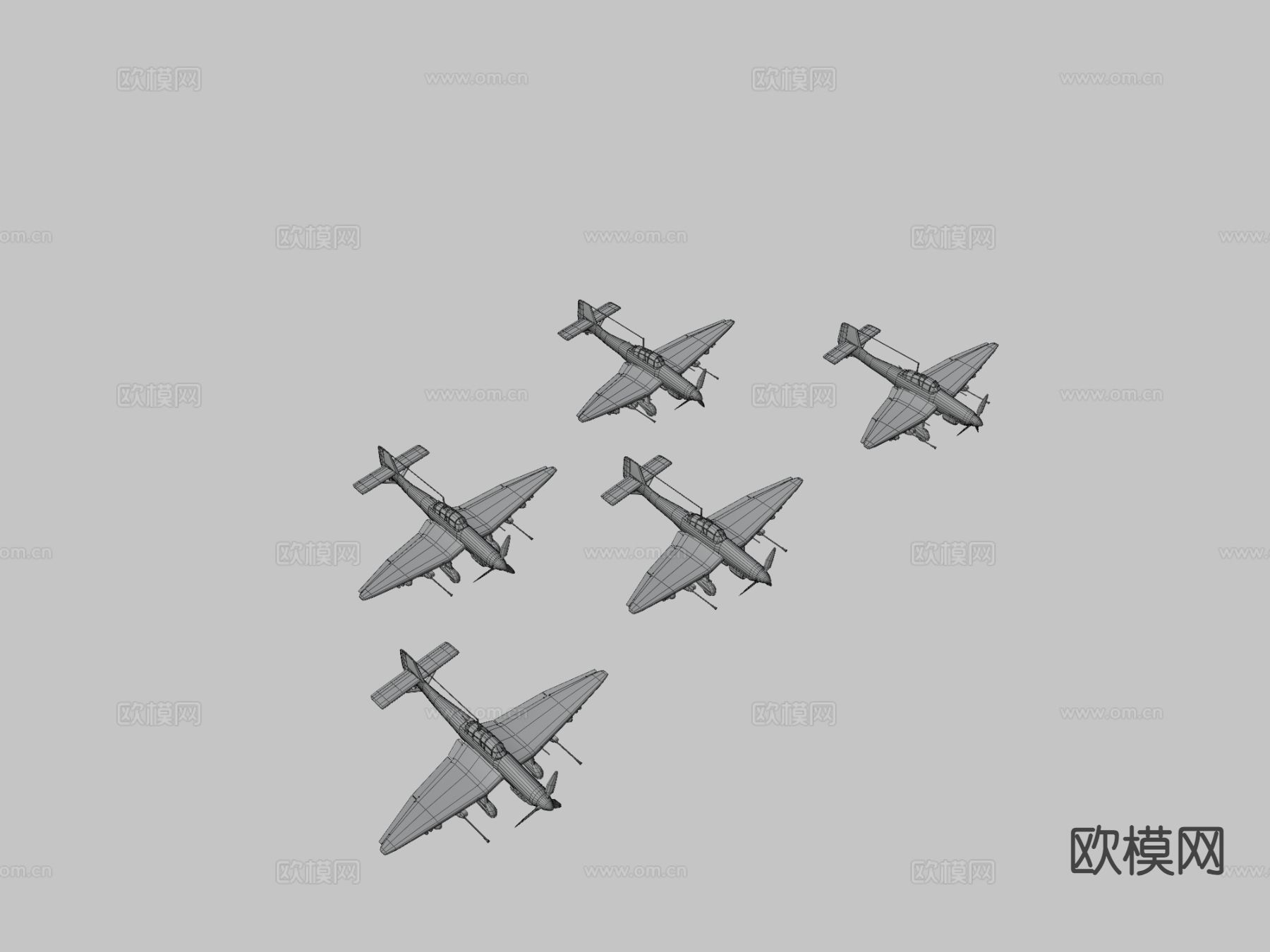 俯冲轰炸机su模型下载（渲染图3）