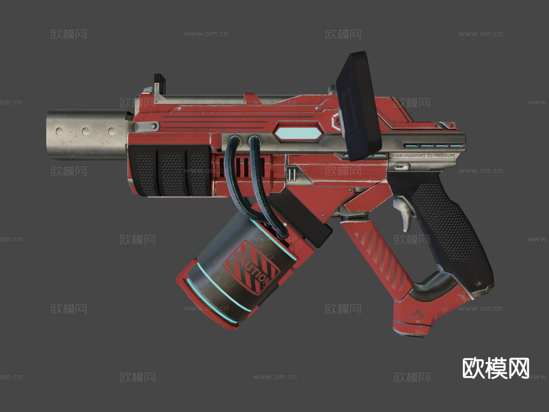 科幻枪 枪支 枪械su模型下载（渲染图7）
