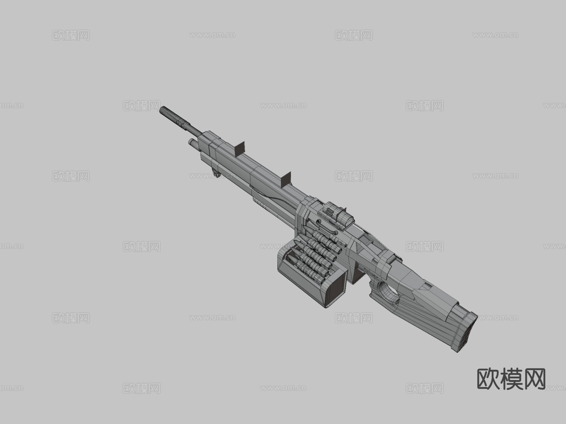 轻机枪 枪支 枪械su模型下载（渲染图3）