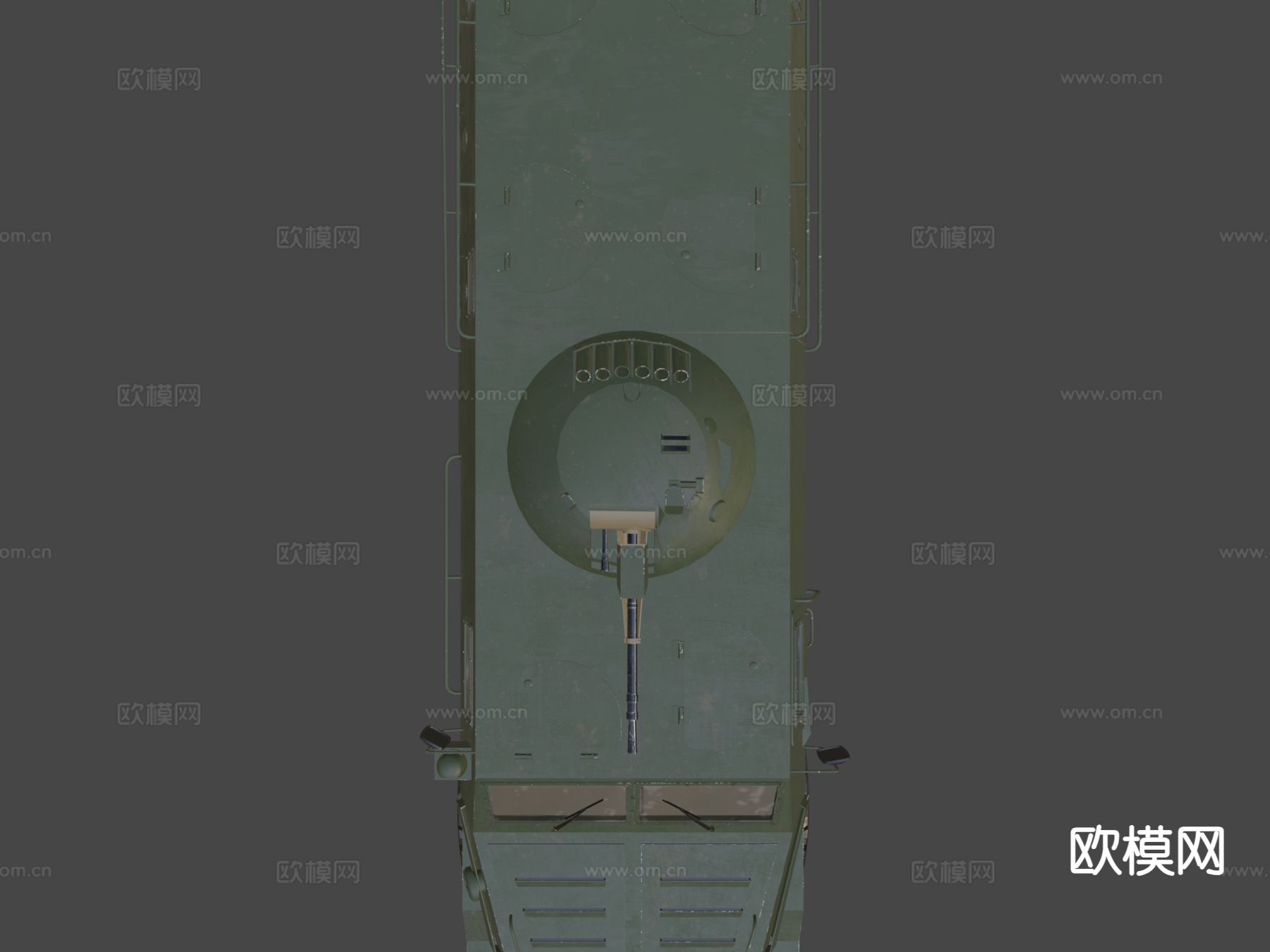 军事汽车 炮车 装甲车su模型下载（渲染图6）