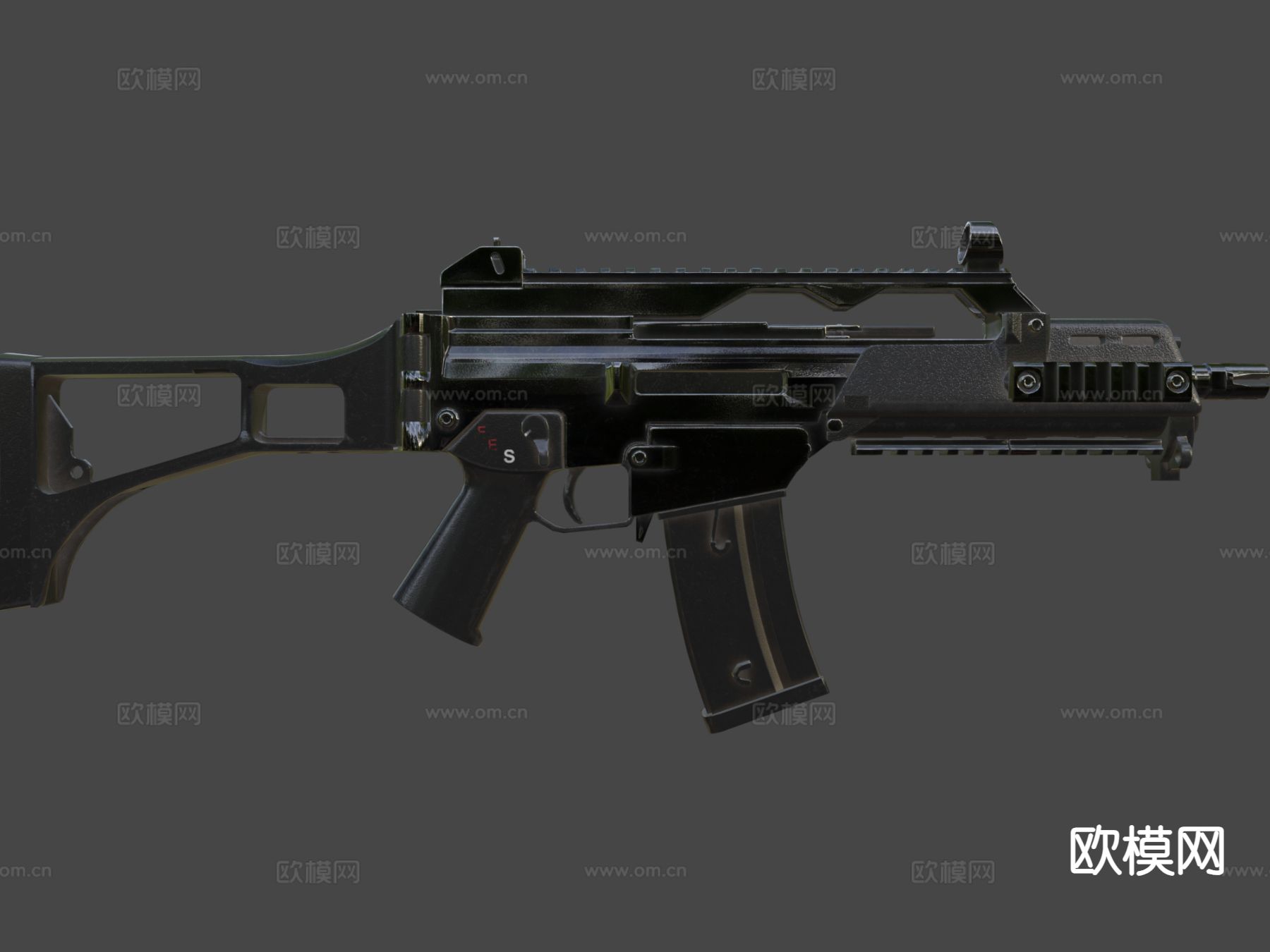 G36C 突击步枪 枪支 枪械su模型下载（渲染图5）