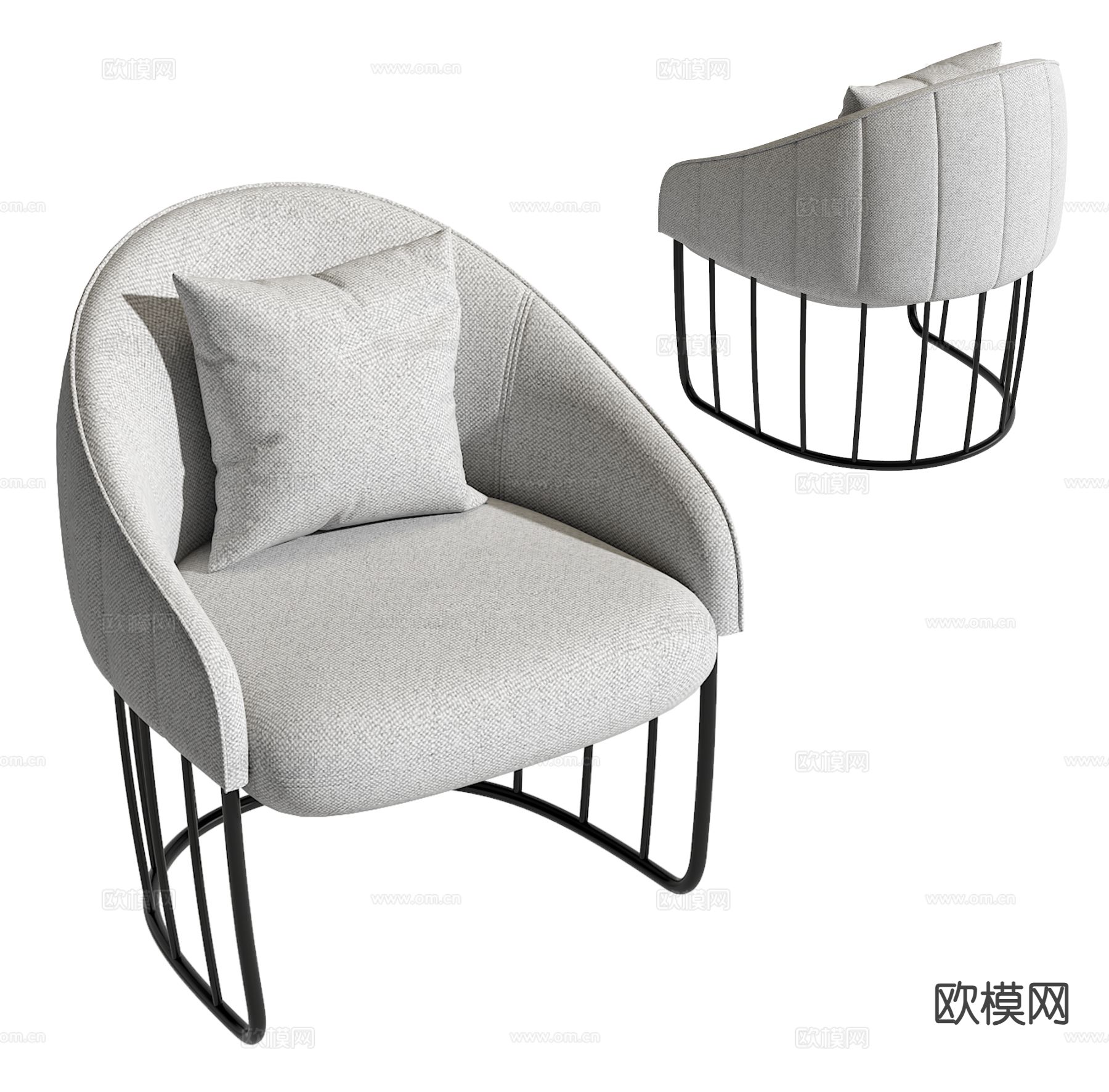 现代椅子 休闲椅3d模型下载