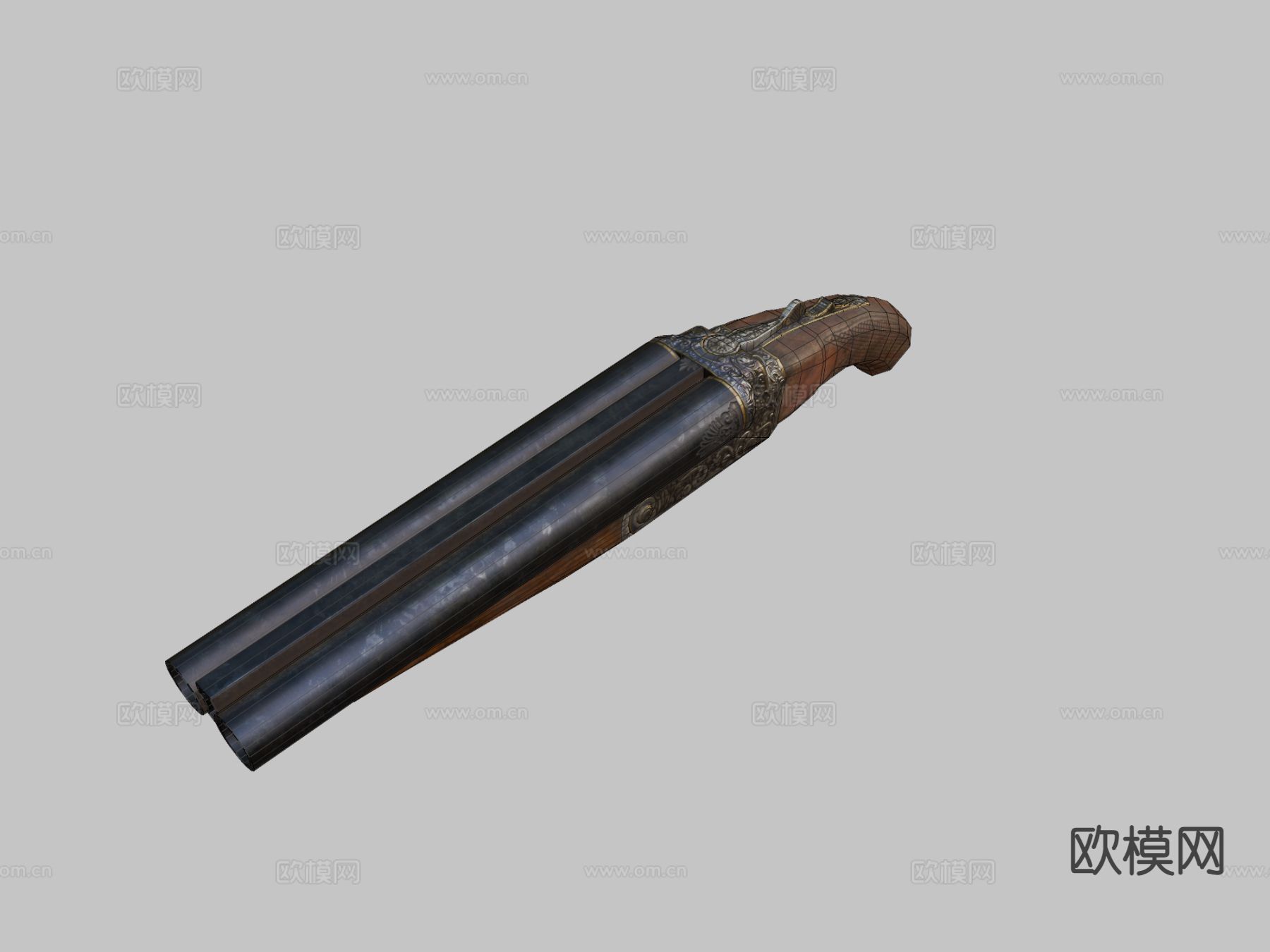 短管猎枪 枪支 枪械su模型下载（渲染图1）