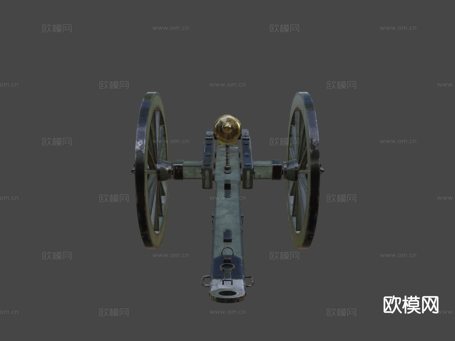 炮车 榴弹炮 武器su模型下载（渲染图5）