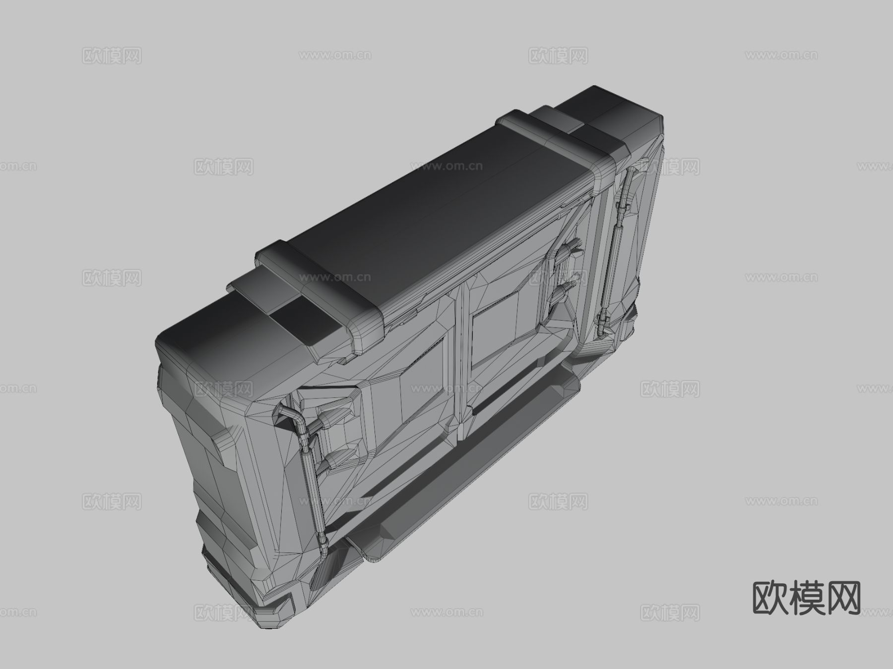 科幻工业门 游戏刀具su模型下载（渲染图3）