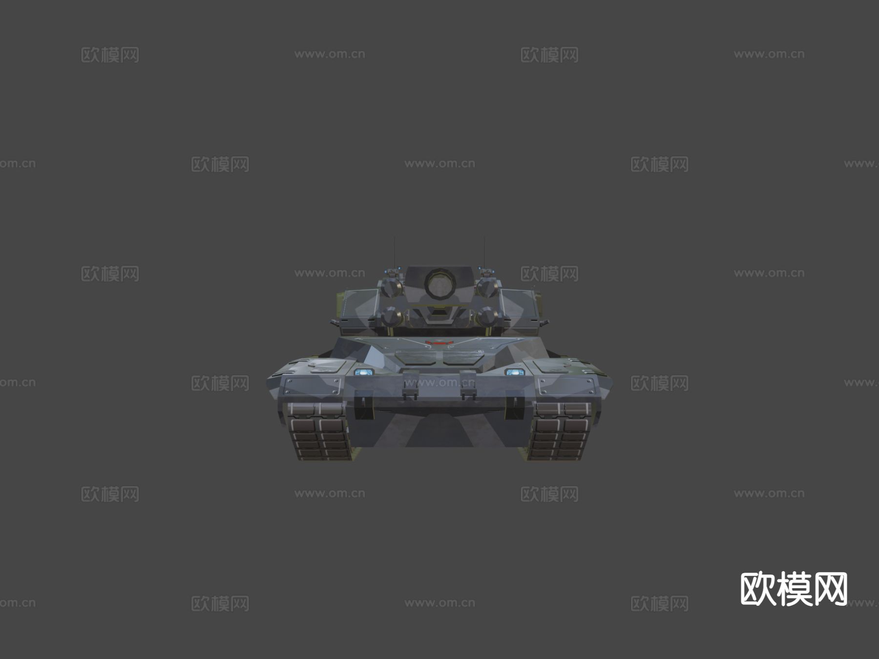 科幻地狱火重炮su模型下载（渲染图5）