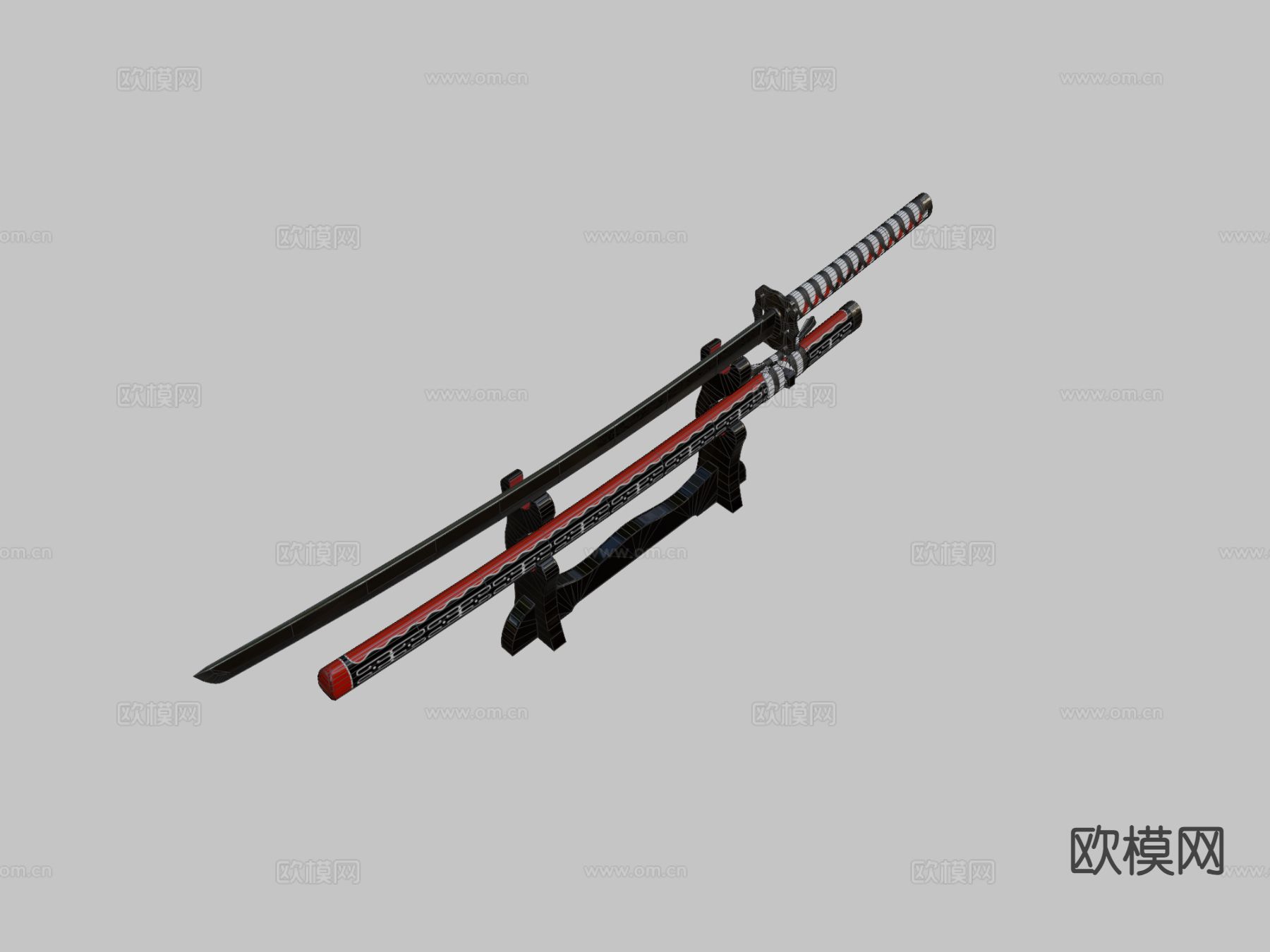 武士刀su模型下载（渲染图1）