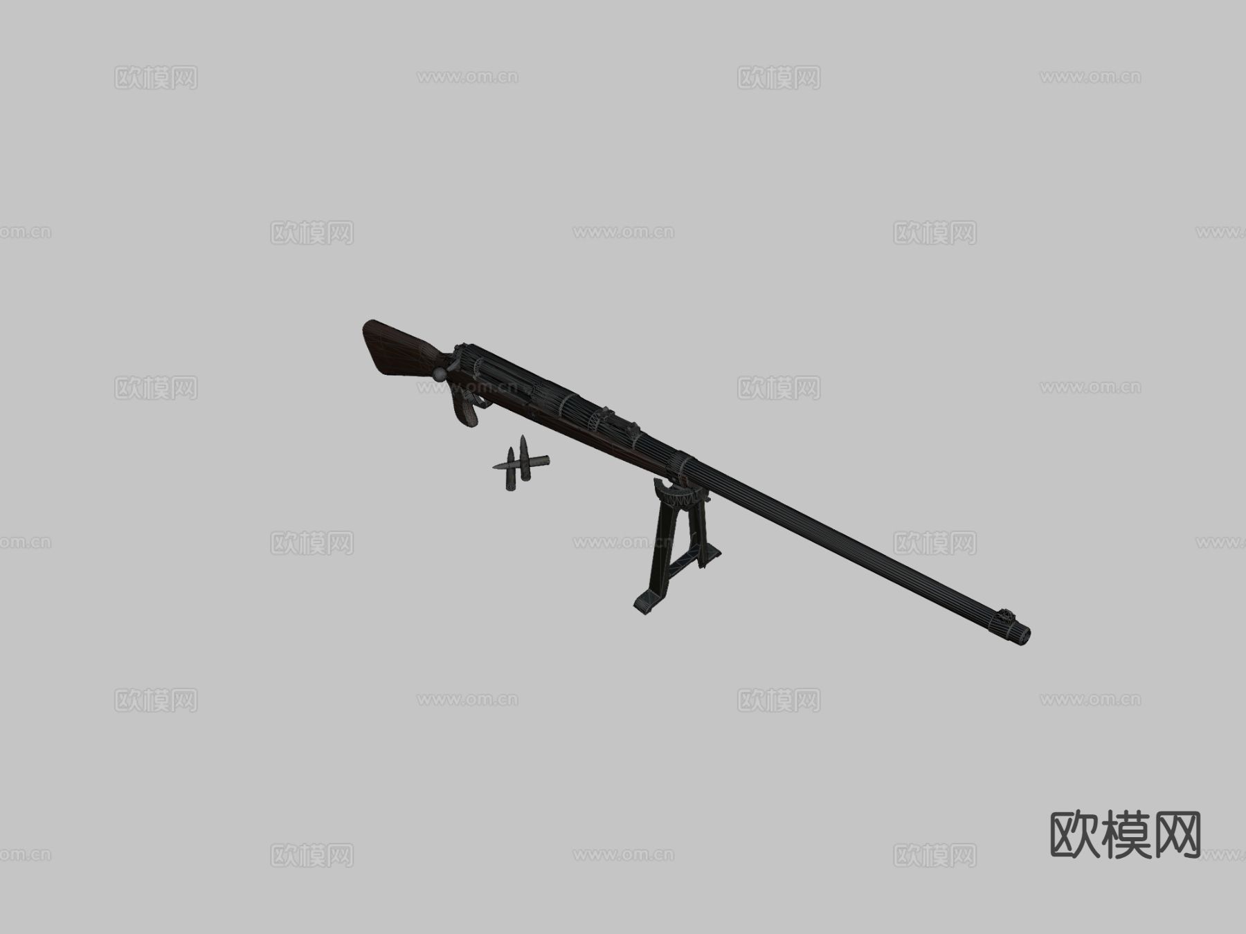 毛瑟1918T-枪su模型下载（渲染图1）