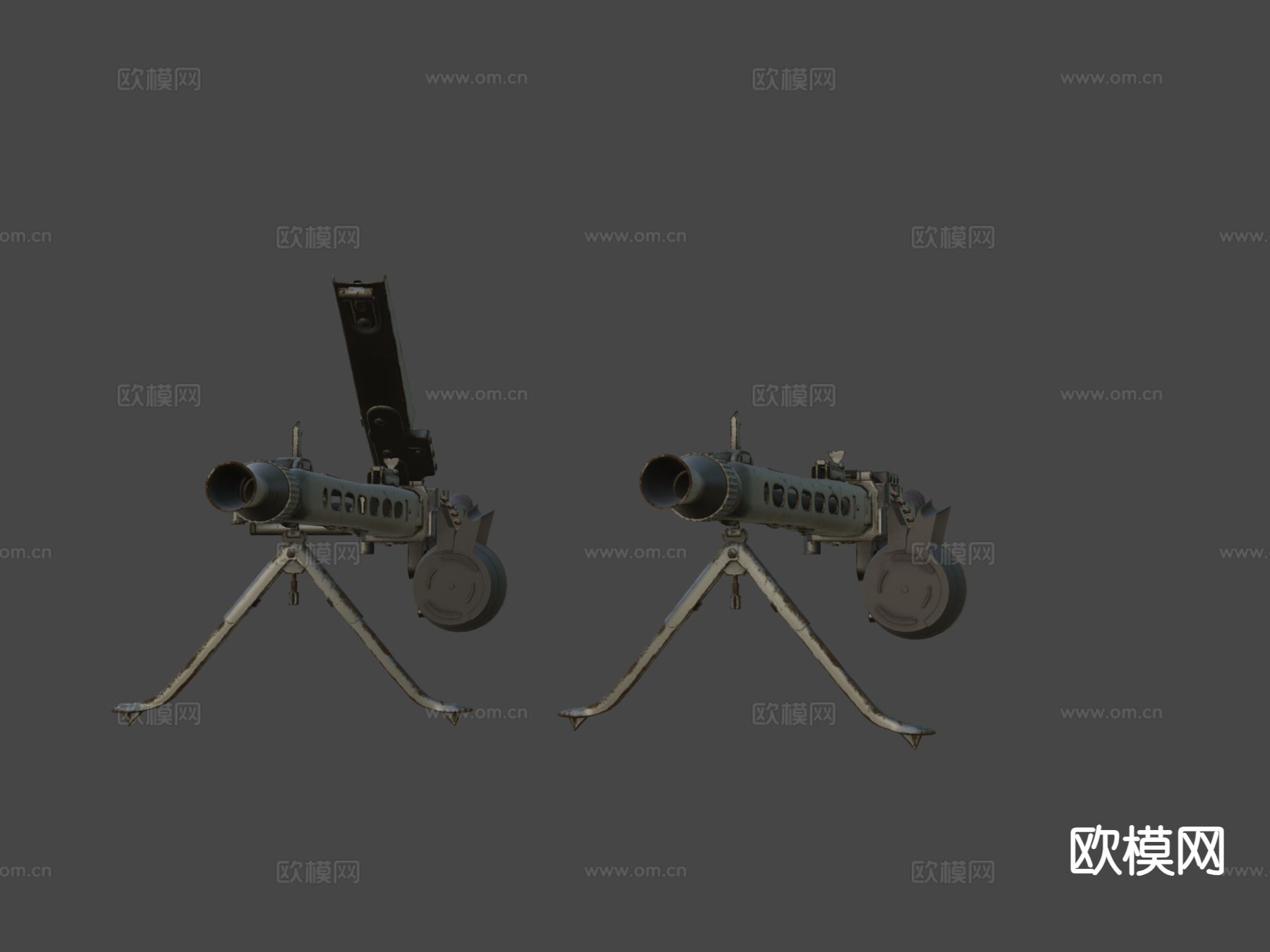 德国中型机枪su模型下载（渲染图6）