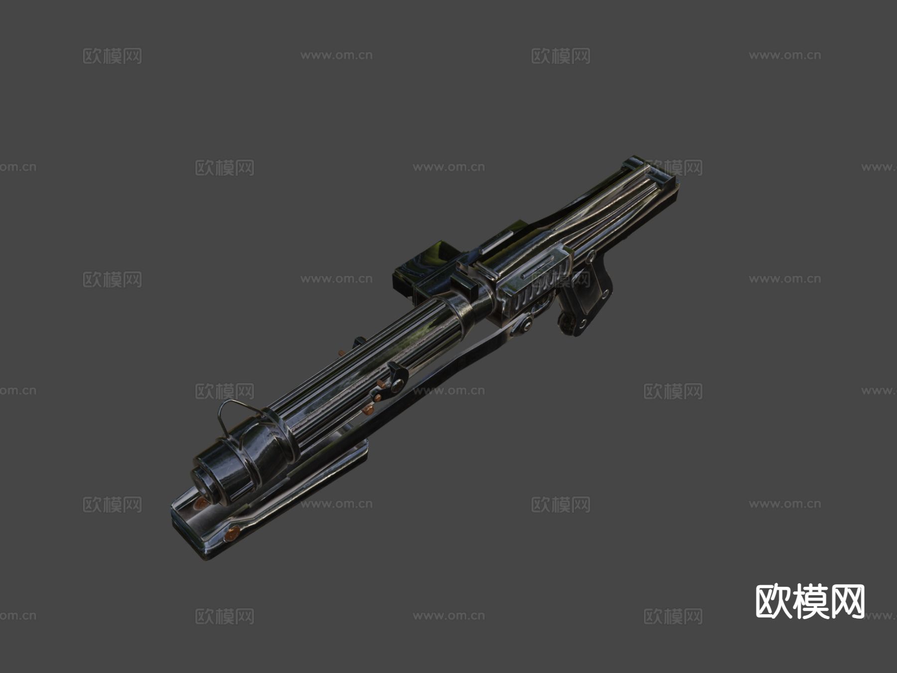 科幻枪su模型下载（渲染图2）