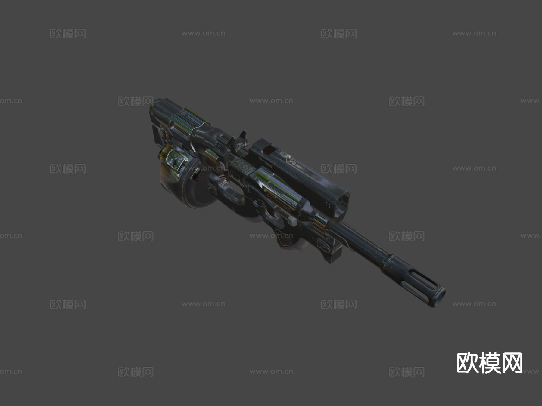 未来P90阻击枪su模型下载（渲染图5）