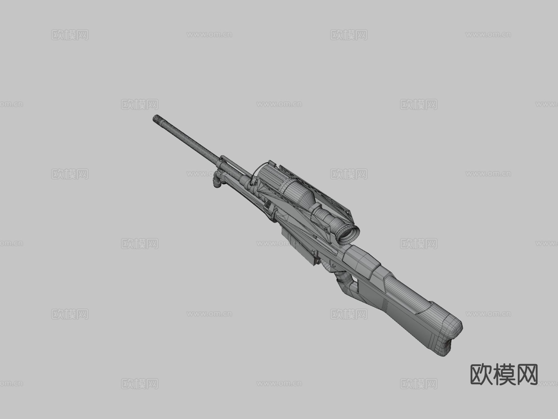 狙击步枪 枪支 枪械su模型下载（渲染图3）