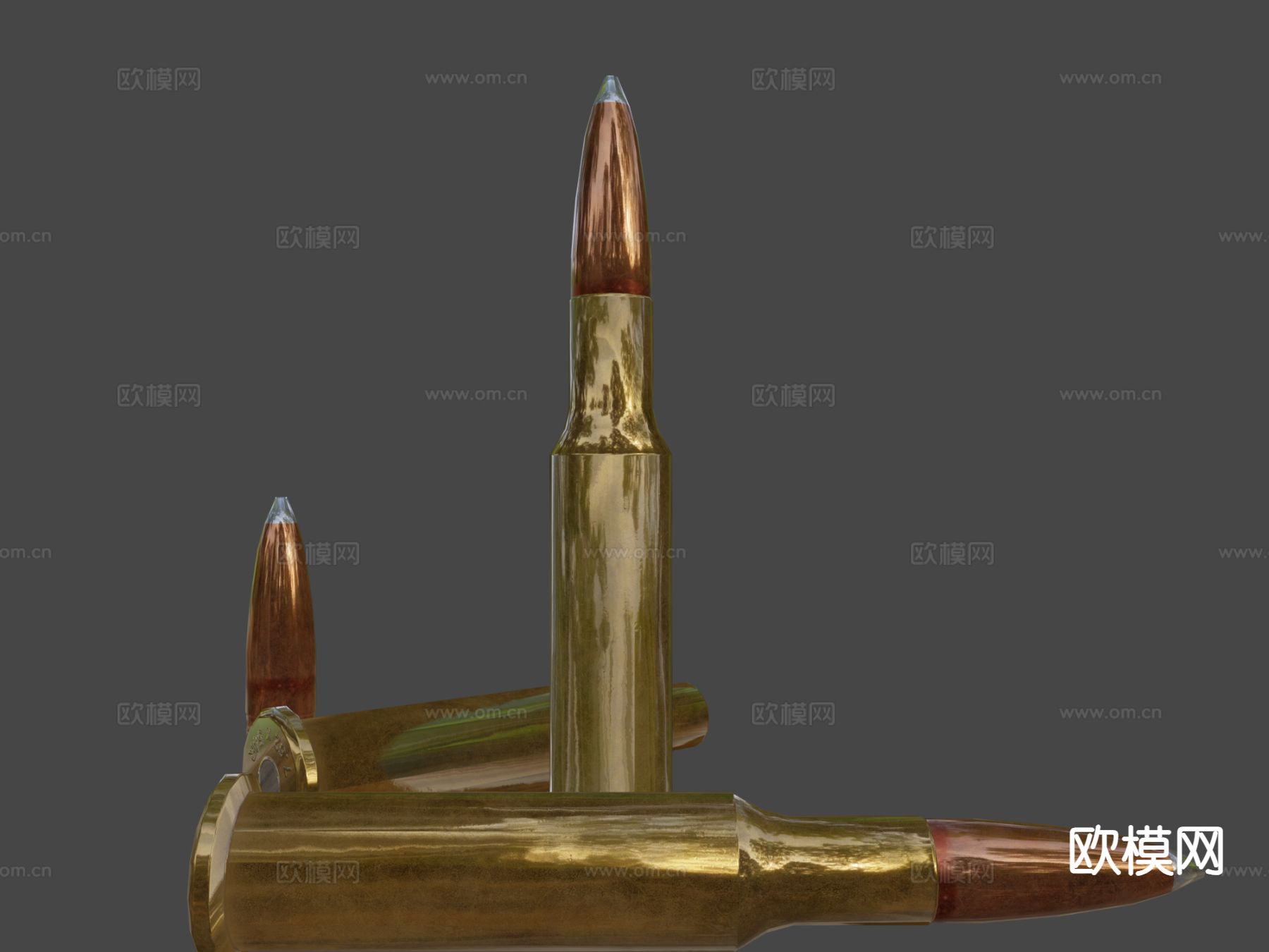 62 x 54mmR 弹药 子弹su模型下载（渲染图7）