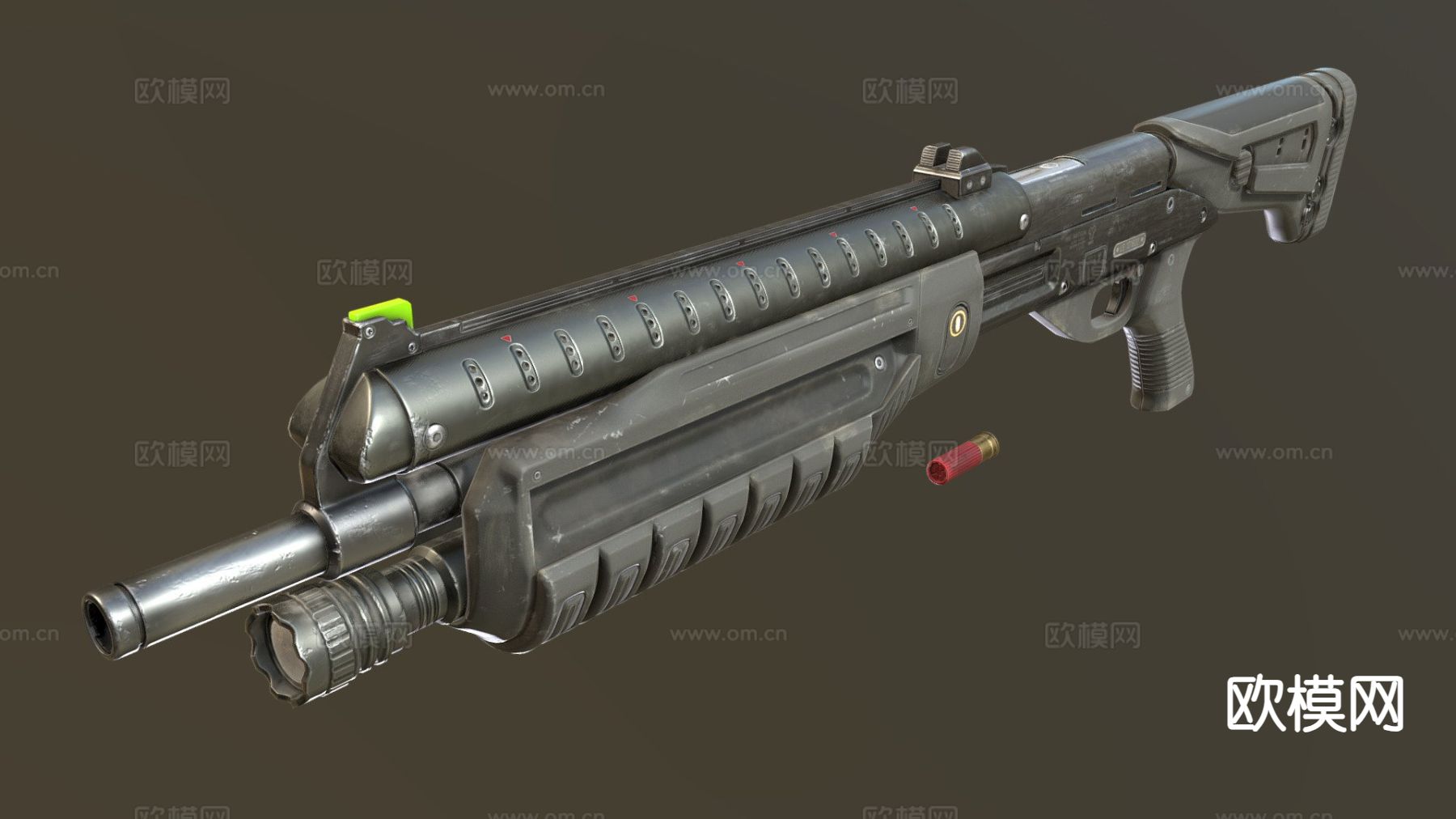 M90霰弹枪 枪支 枪械su模型下载（渲染图2）