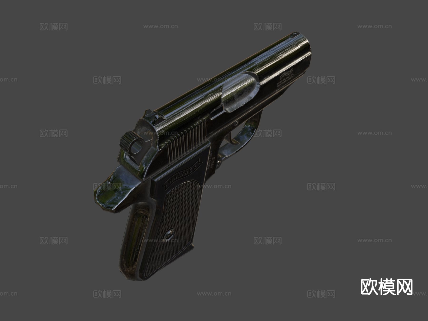 手枪 枪支 枪械su模型下载（渲染图4）