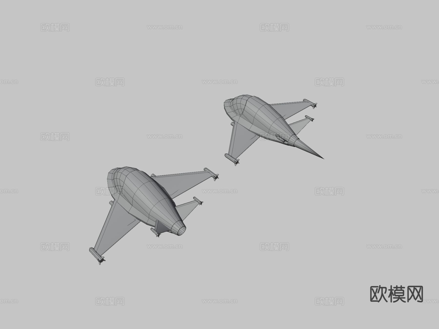 卡通太空飞船红色su模型下载（渲染图3）