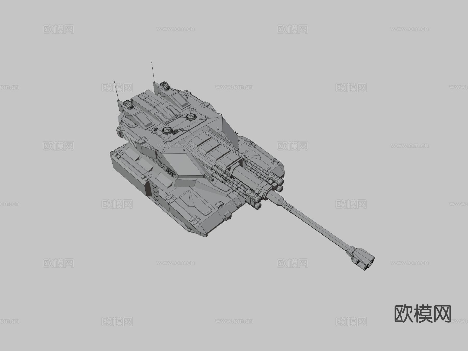 科幻地狱火重炮su模型下载（渲染图3）