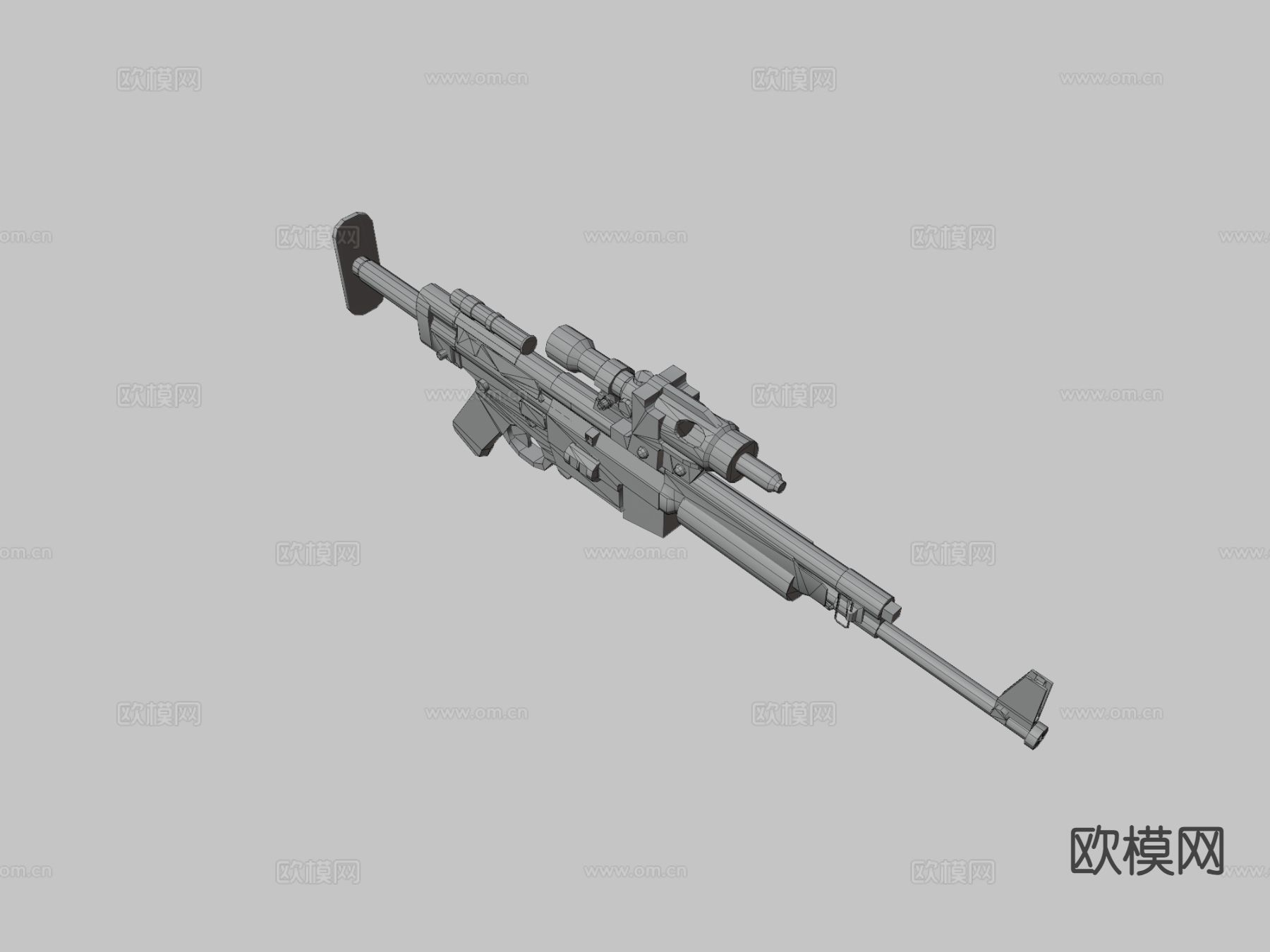 A280长程爆能步枪su模型下载（渲染图3）