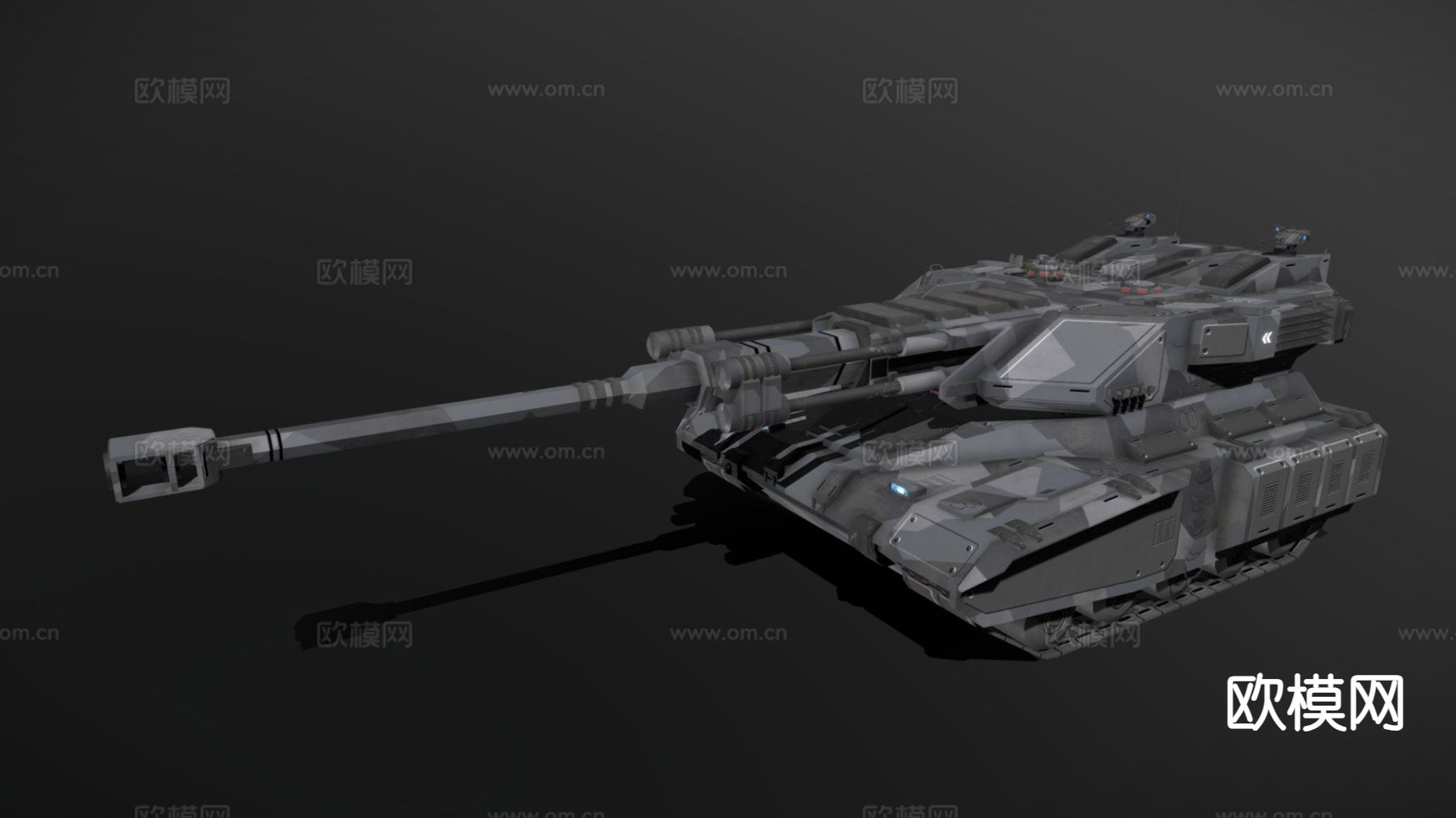 科幻地狱火重炮su模型下载（渲染图2）