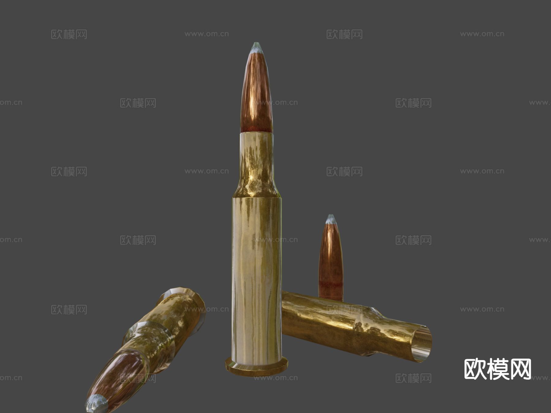 62 x 54mmR 弹药 子弹su模型下载（渲染图6）