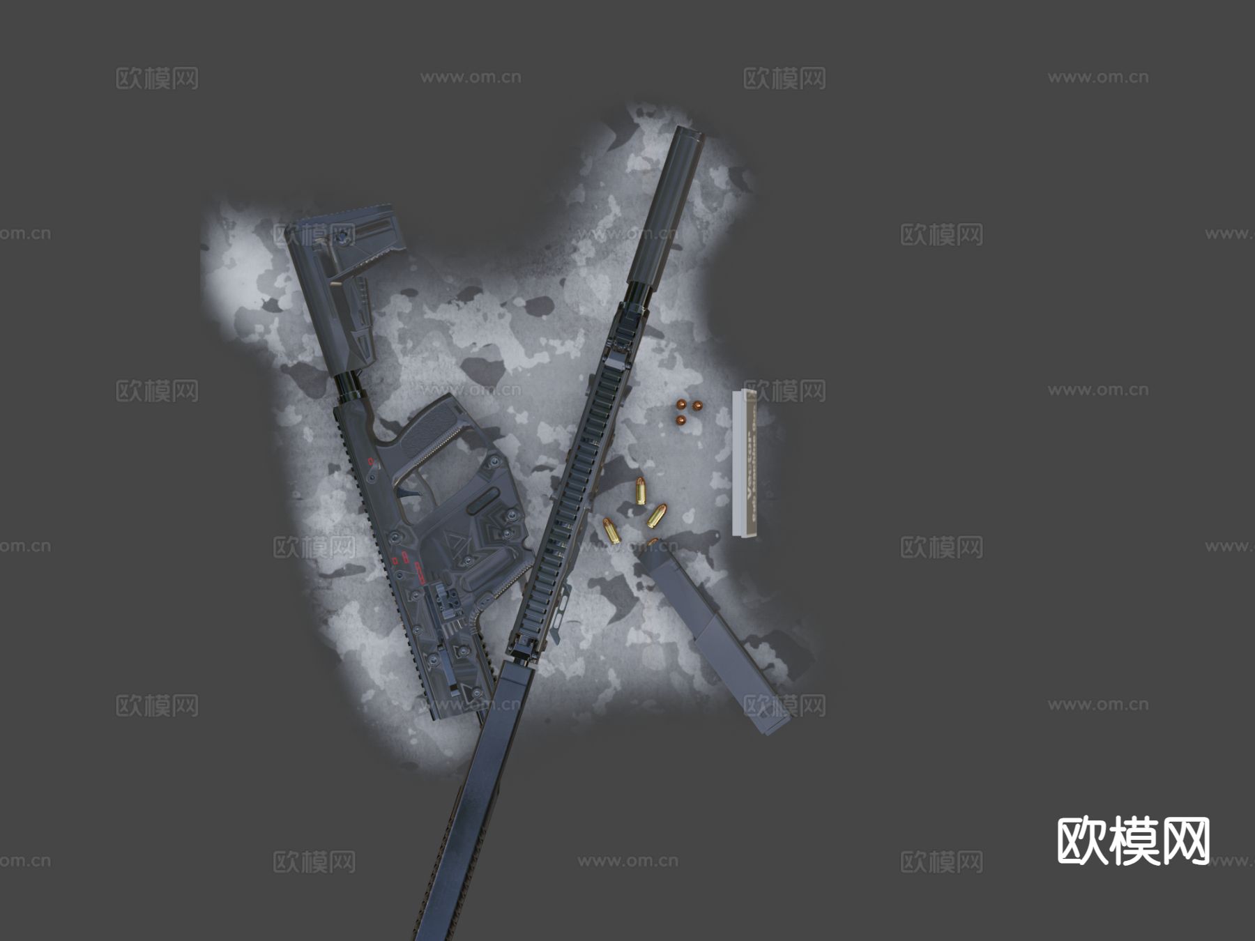 步枪 枪支 枪械su模型下载（渲染图7）