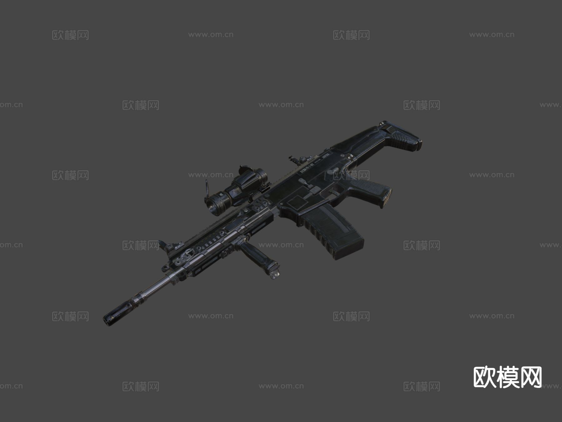 自动步枪 枪支 枪械su模型下载（渲染图4）