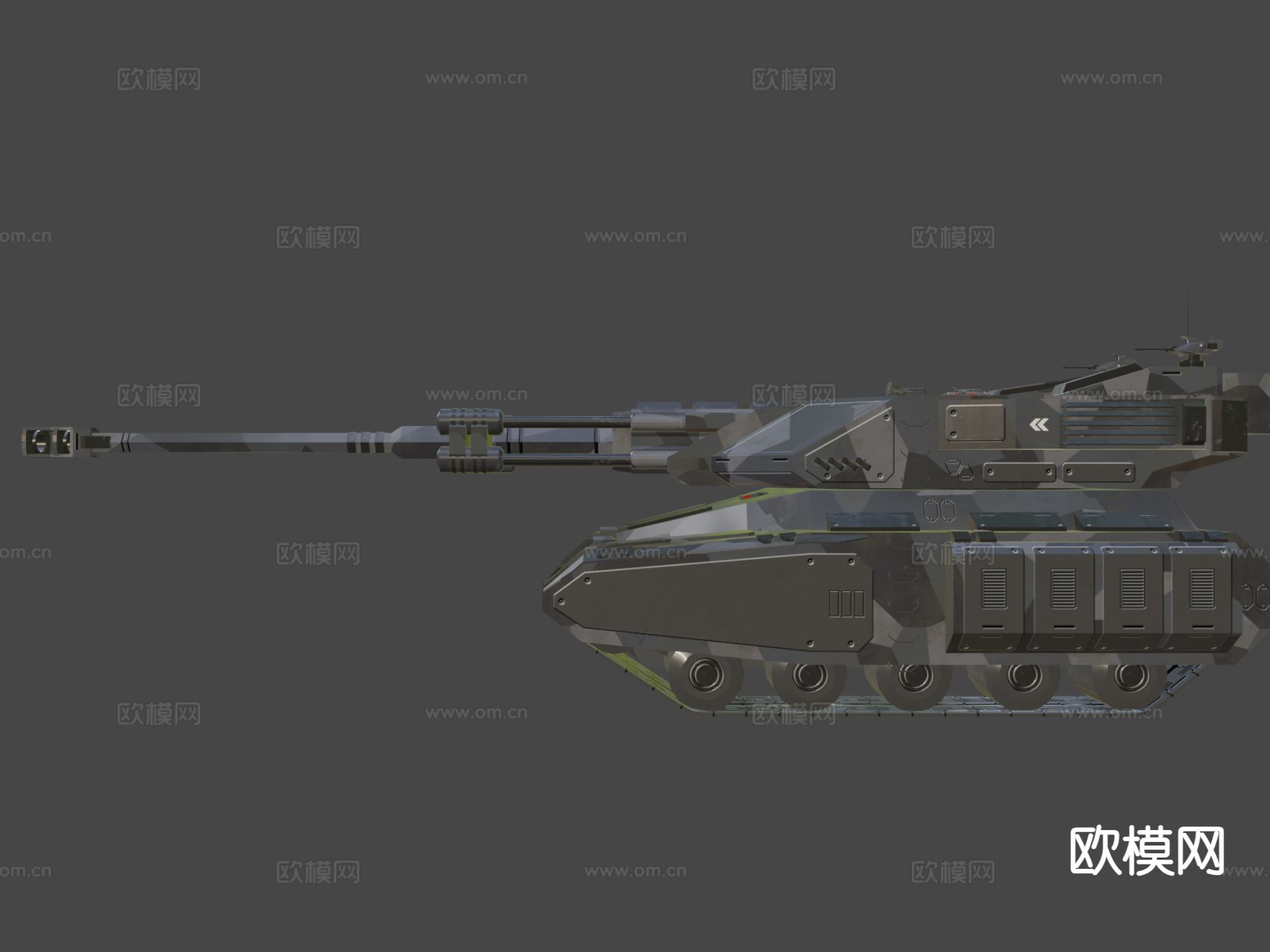 科幻地狱火重炮su模型下载（渲染图6）