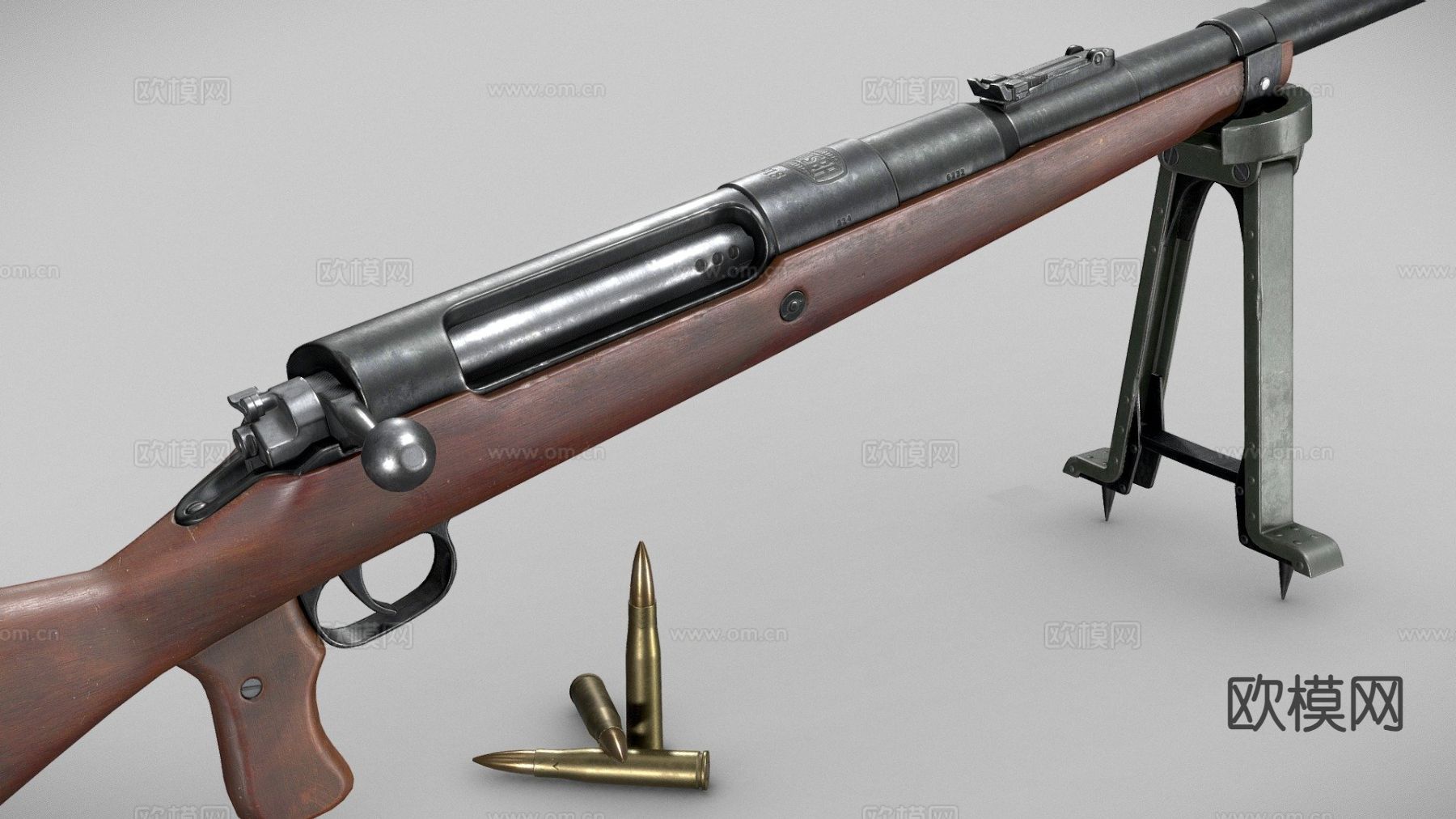 毛瑟1918T-枪su模型下载（渲染图2）