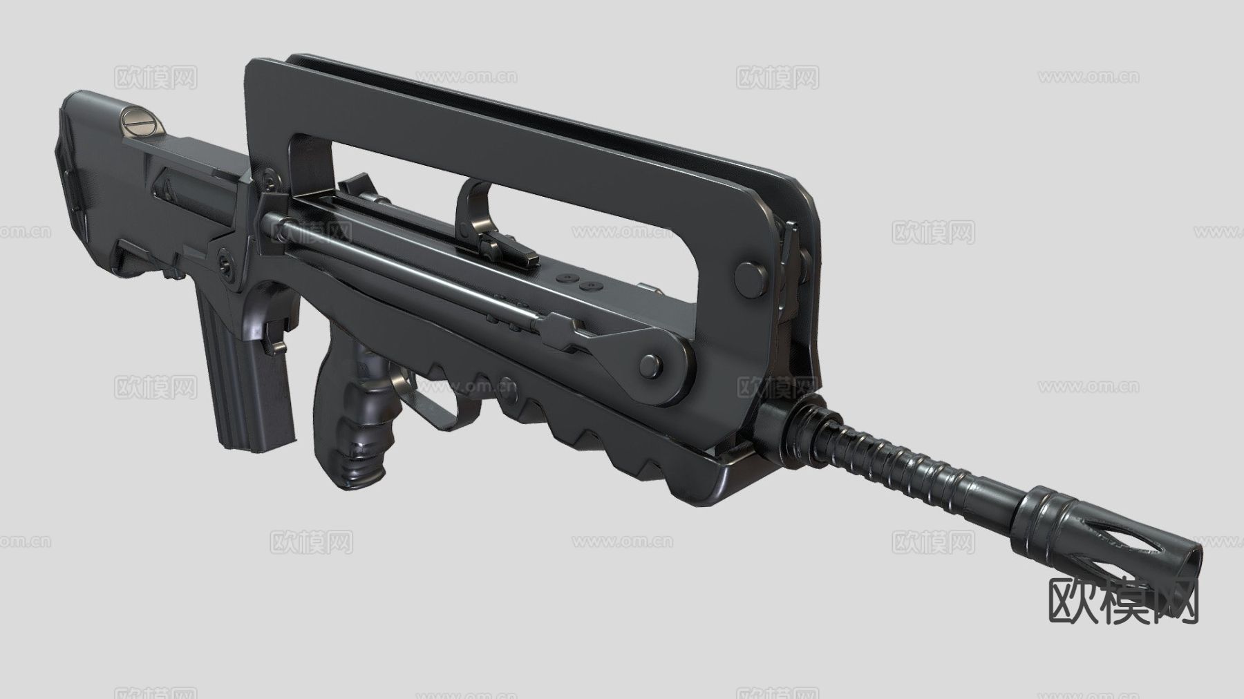 Famas 法玛斯步枪 枪支 枪械su模型下载（渲染图3）