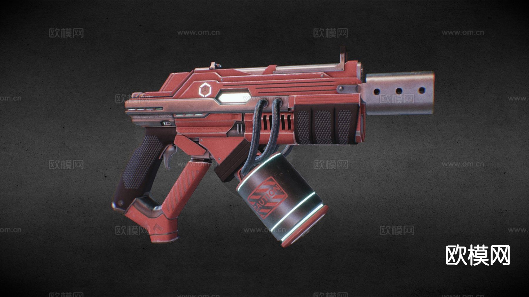 科幻枪 枪支 枪械su模型下载（渲染图2）