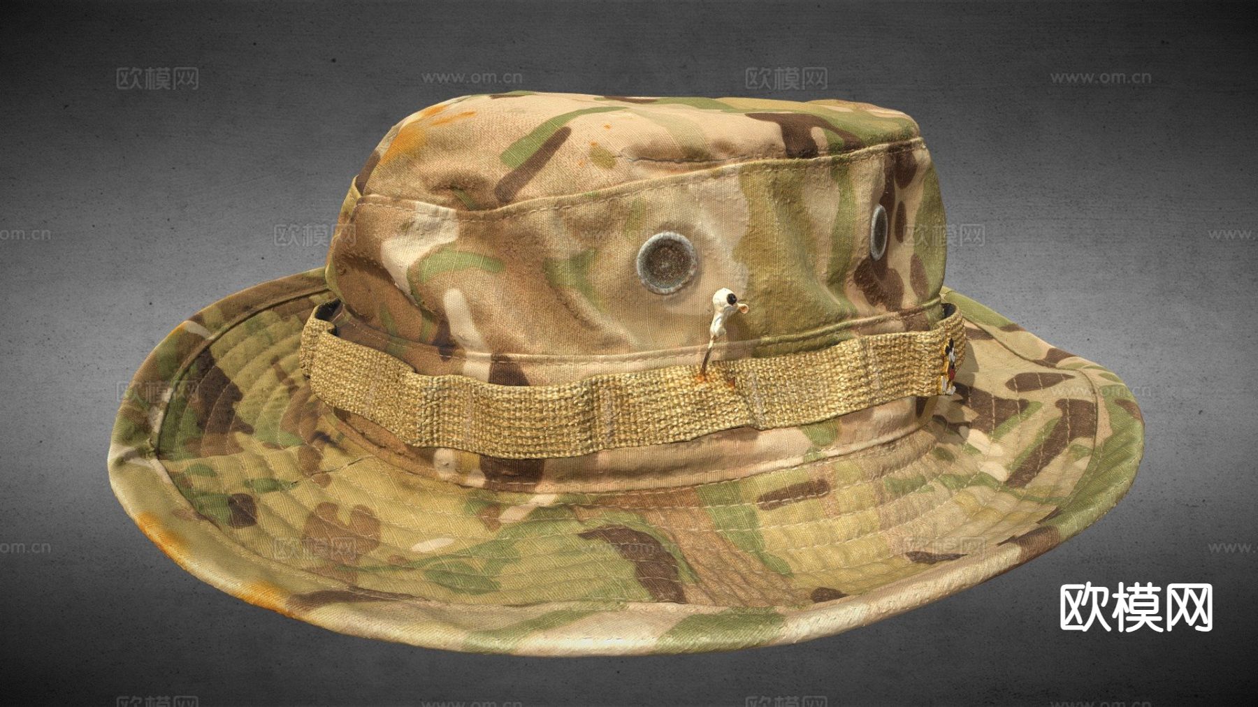 帽子 迷彩帽 渔夫帽su模型下载（渲染图2）