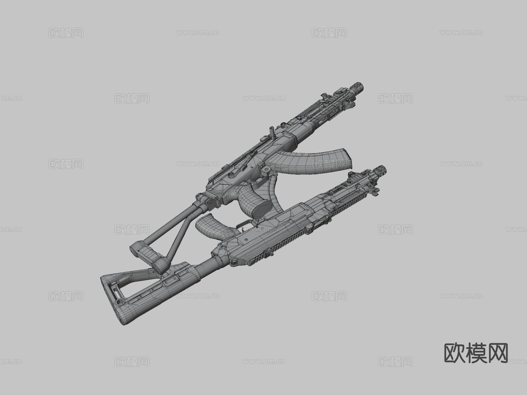 AK MB47 步枪 枪支 枪械su模型下载（渲染图3）